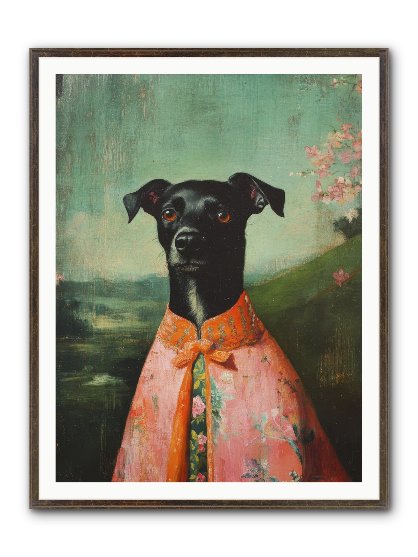 Clover Mae Framed Print - Slimwoods Black/Gold 36x48