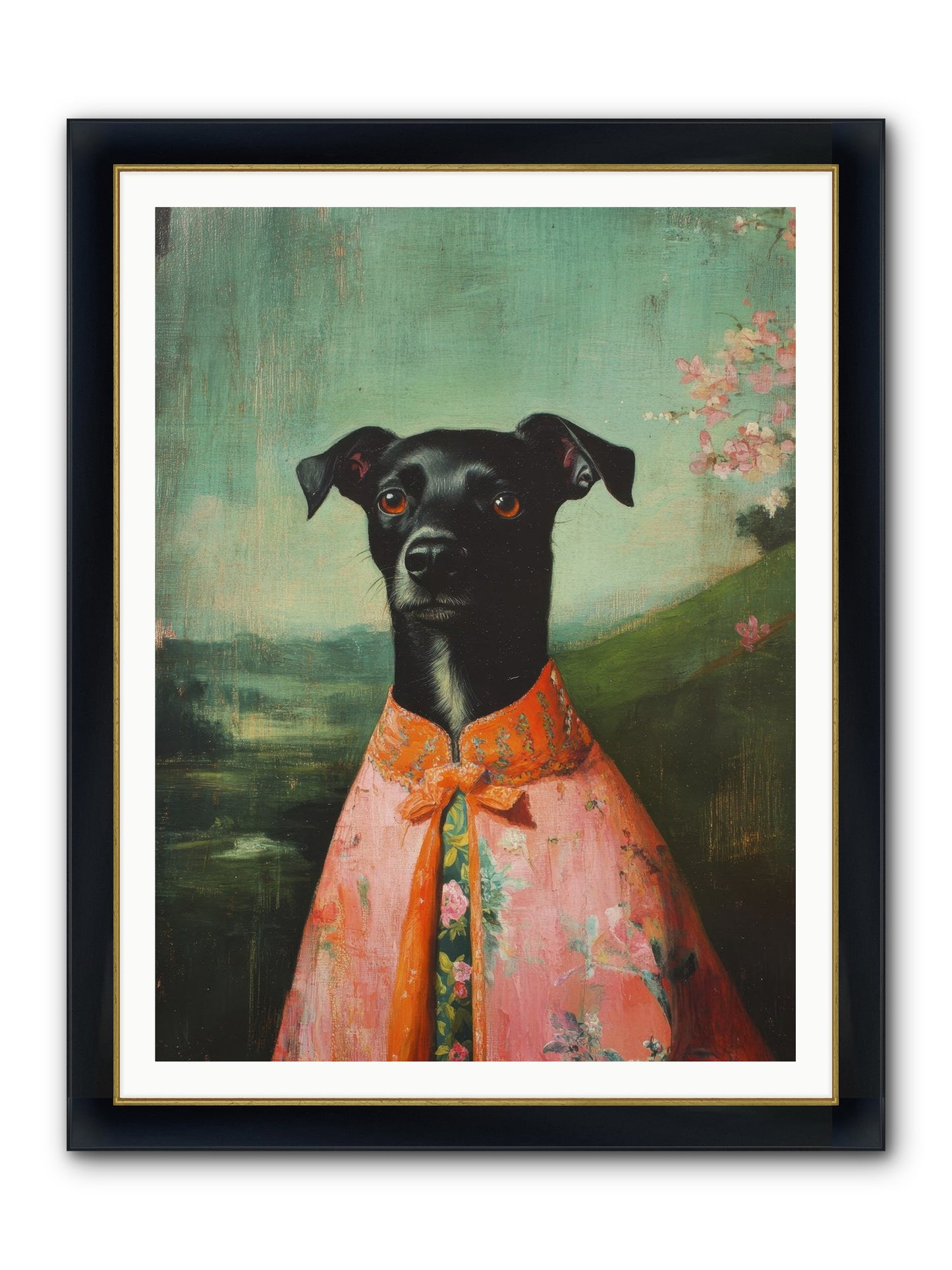 Clover Mae Framed Print - Wide Black w/Gold 36x48