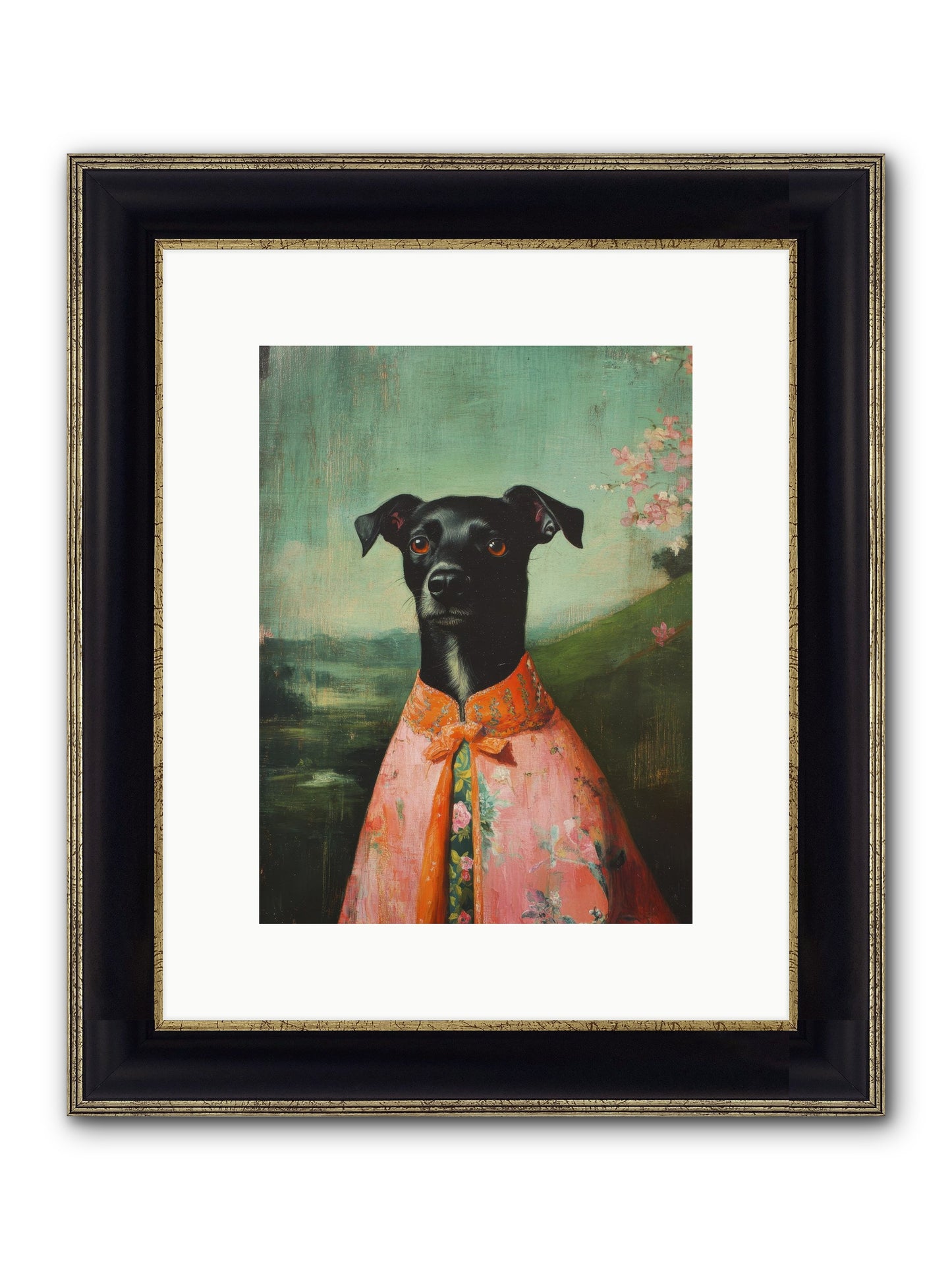 Clover Mae Framed Print - Black & Gold 9x12
