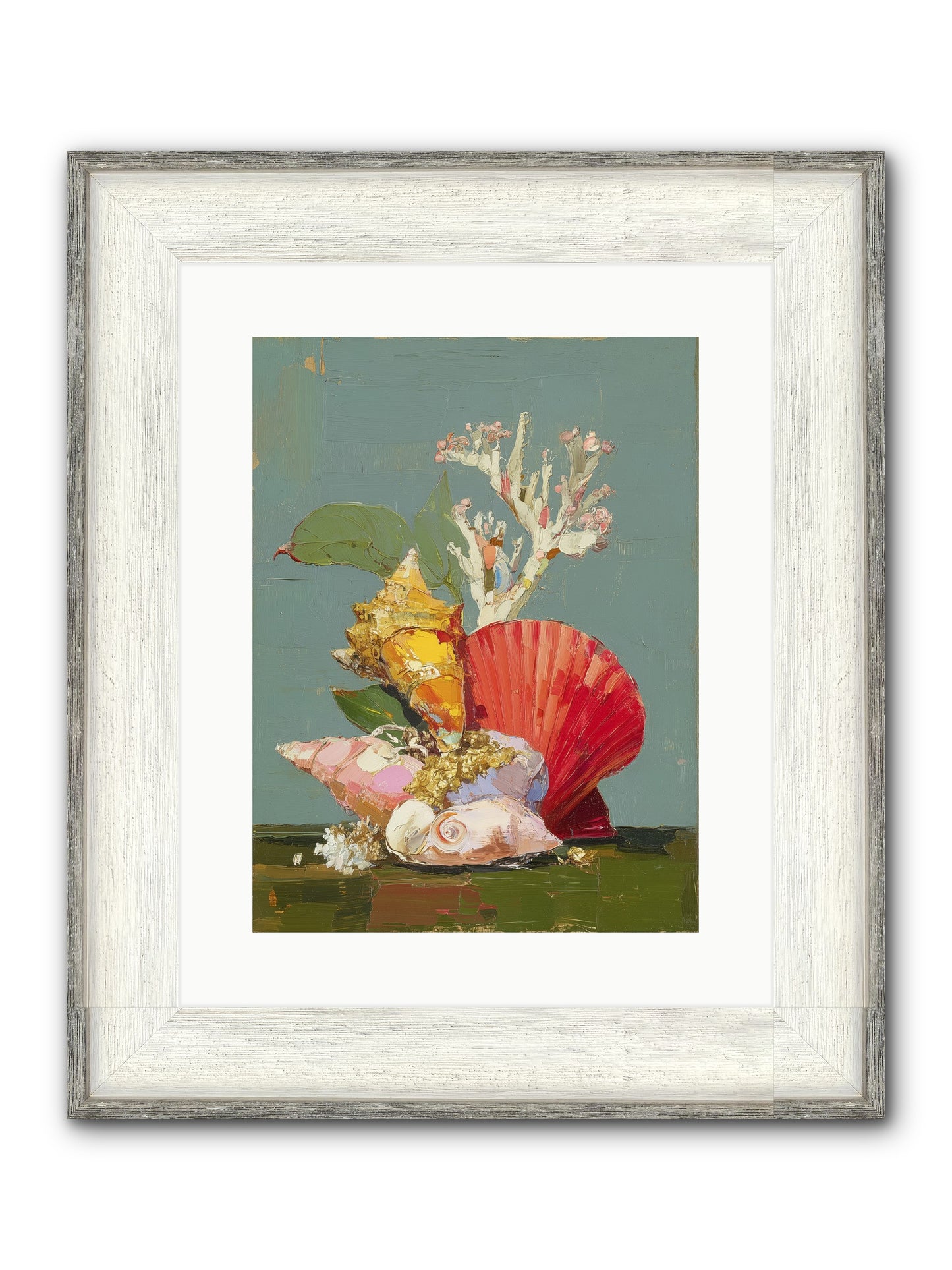 Coastal Archaeology Framed Print - Driftwood White 12x16
