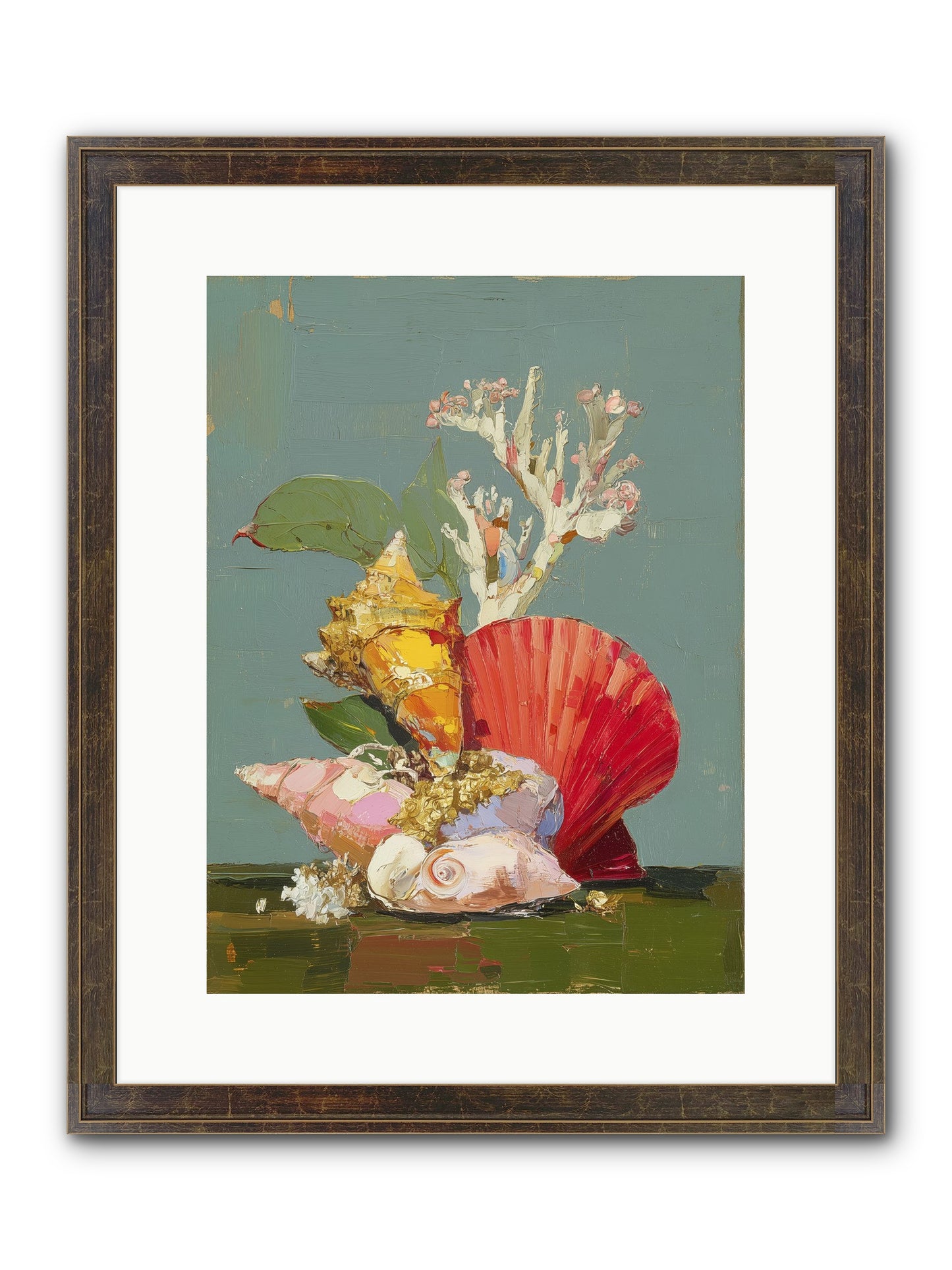 Coastal Archaeology Framed Print - Slimwoods Black/Gold 12x16