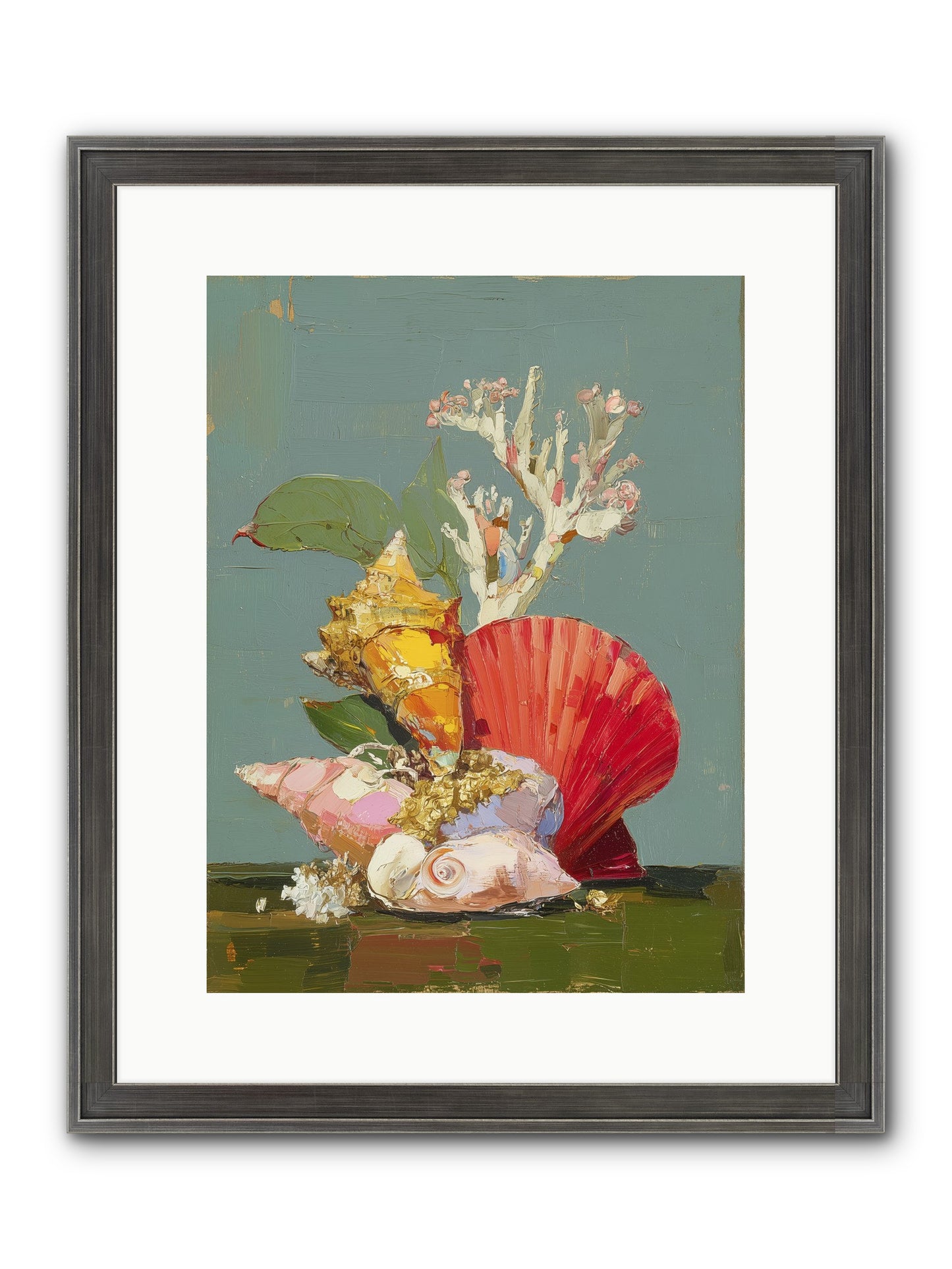 Coastal Archaeology Framed Print - Slimwoods Black/Silver 12x16