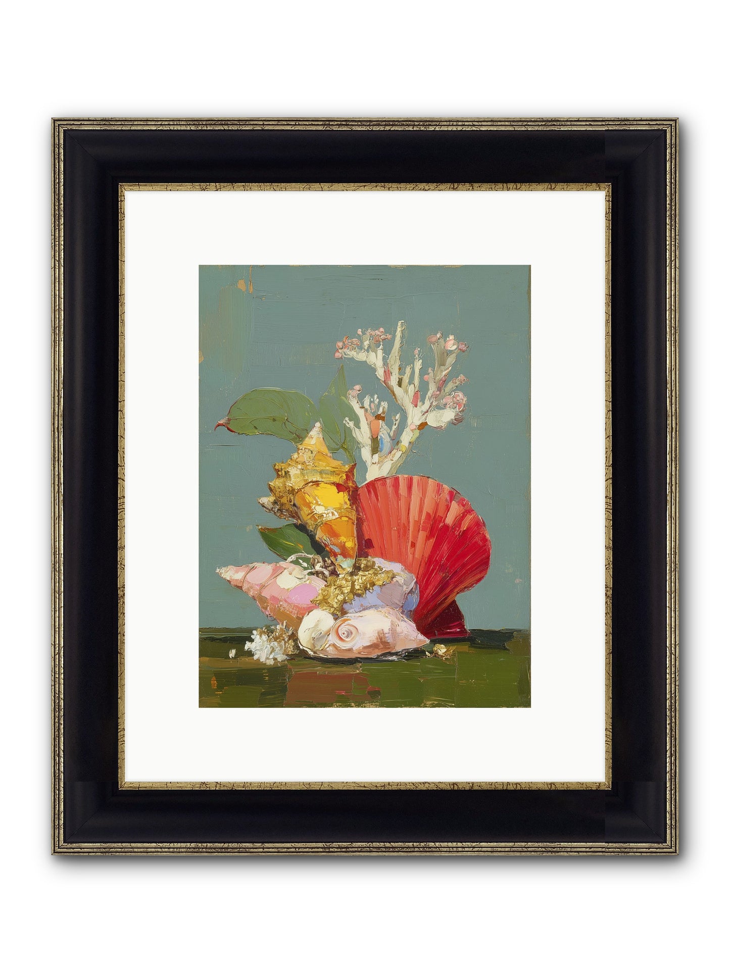 Coastal Archaeology Framed Print - Black & Gold 9x12