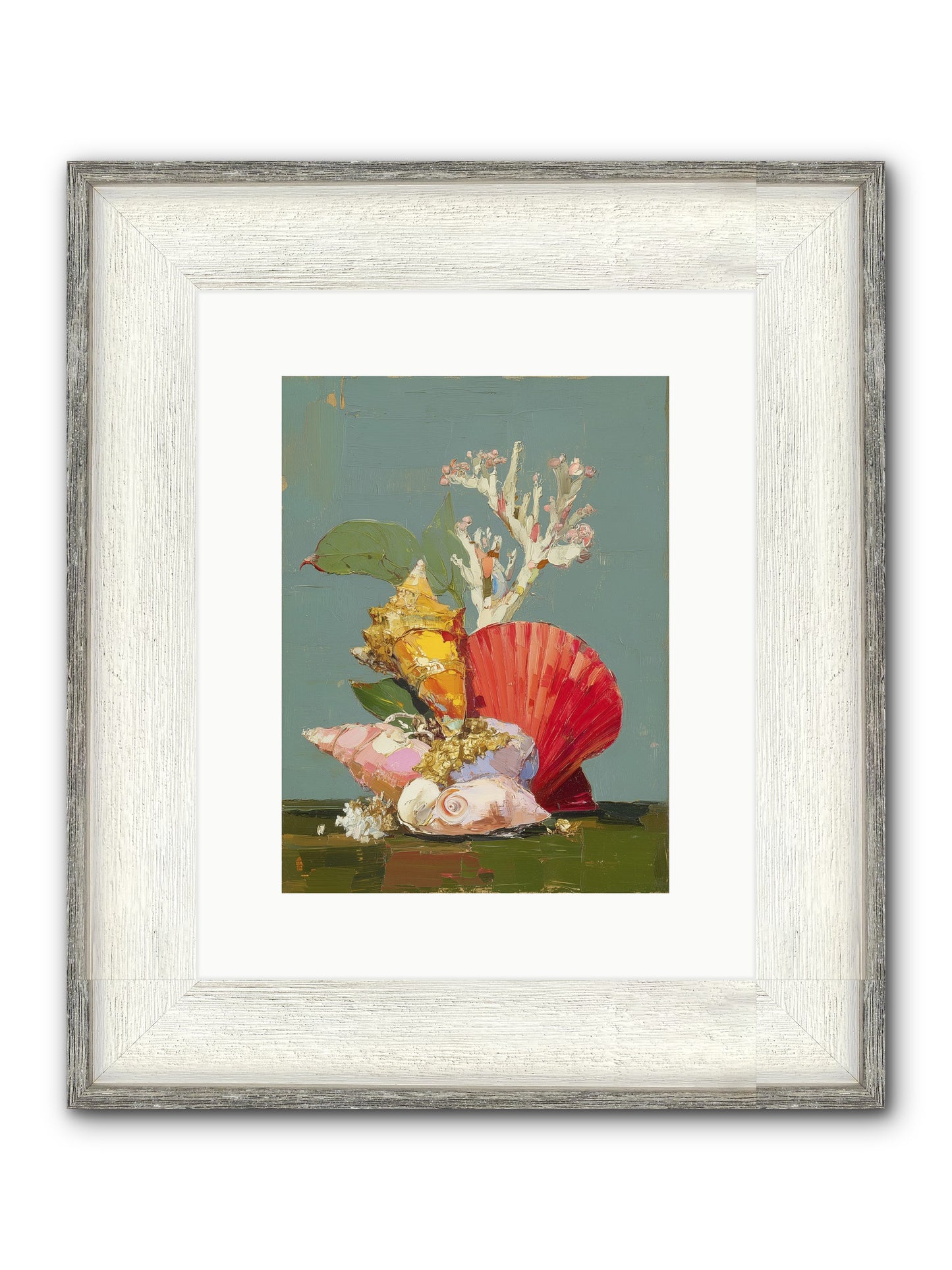 Coastal Archaeology Framed Print - Driftwood White 9x12