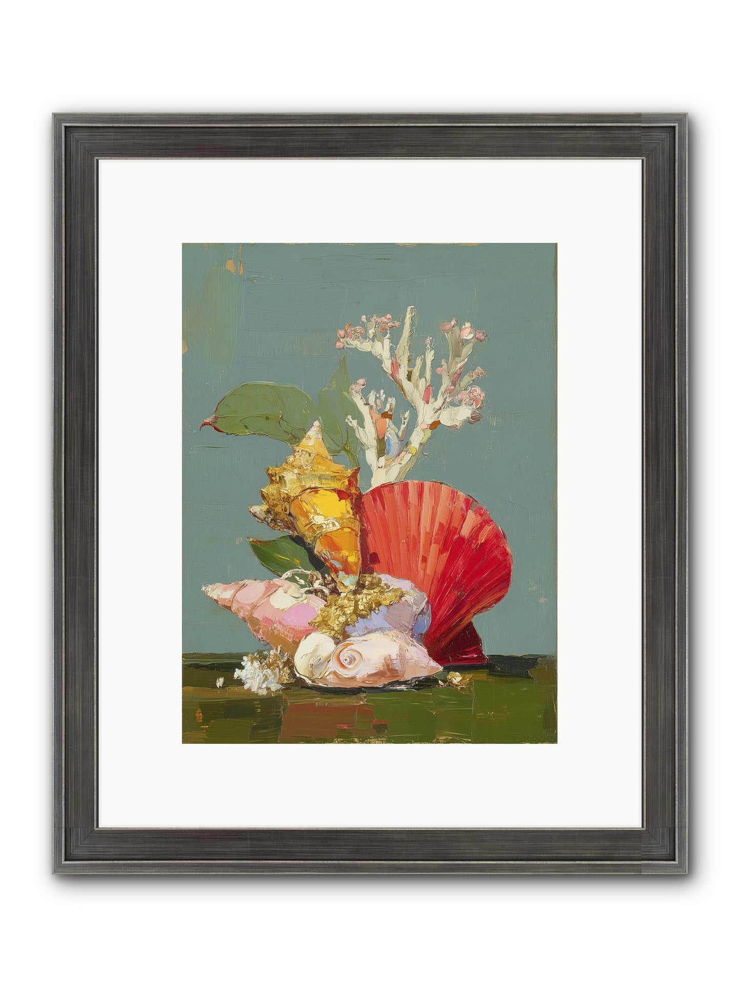 Coastal Archaeology Framed Print - Slimwoods Black/Silver 9x12