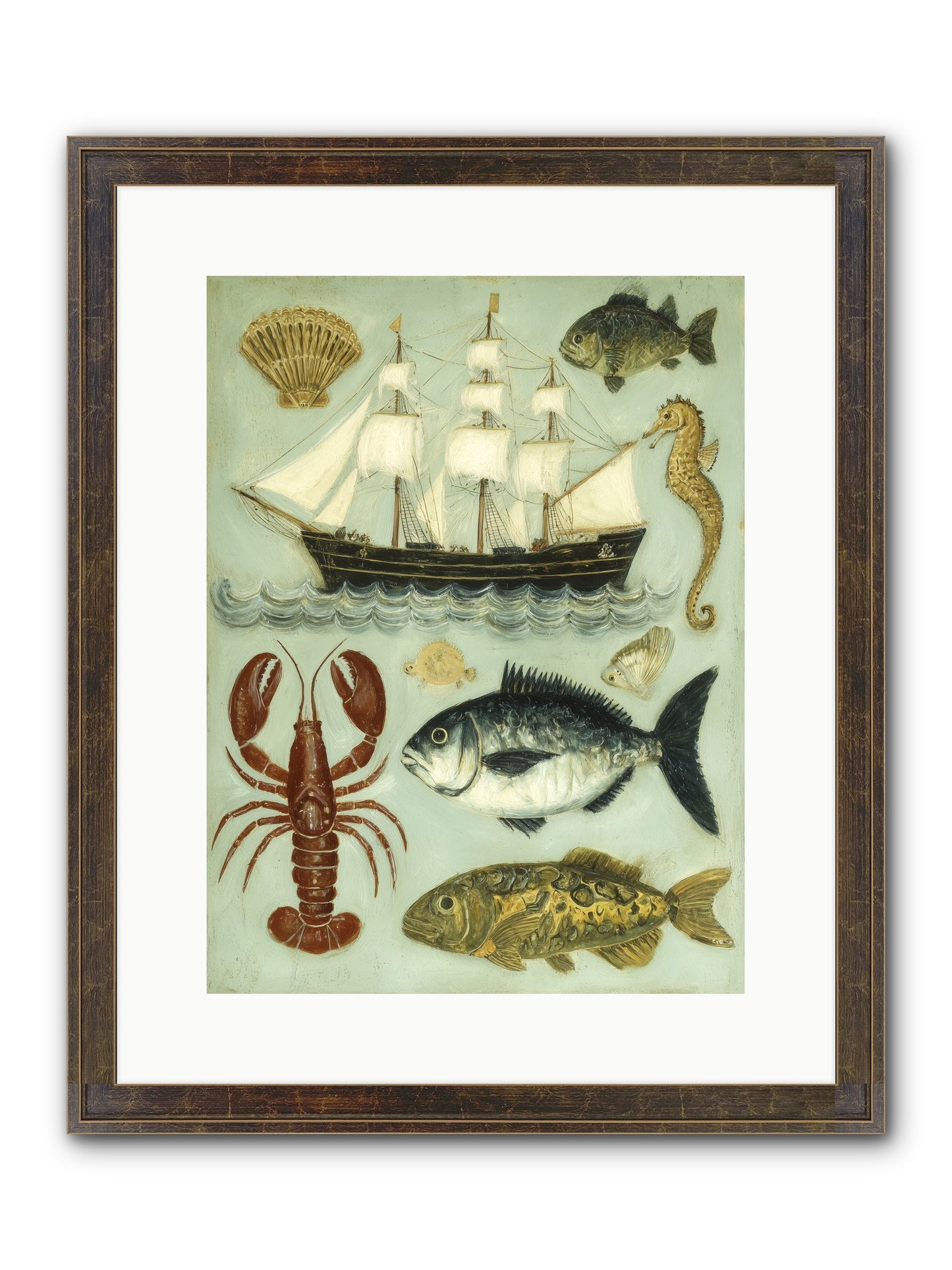 Coastal Chronicles Framed Print - Slimwoods Black/Gold 12x16