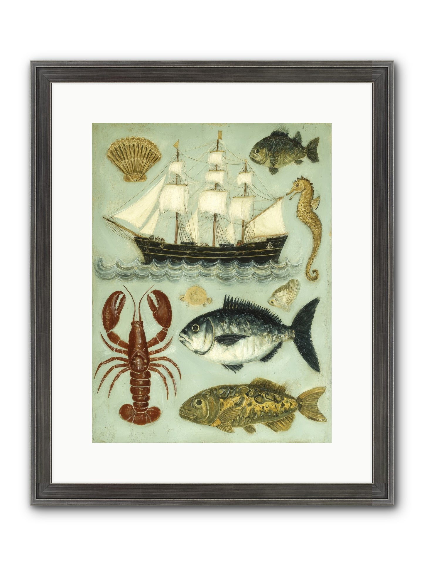 Coastal Chronicles Framed Print - Slimwoods Black/Silver 12x16