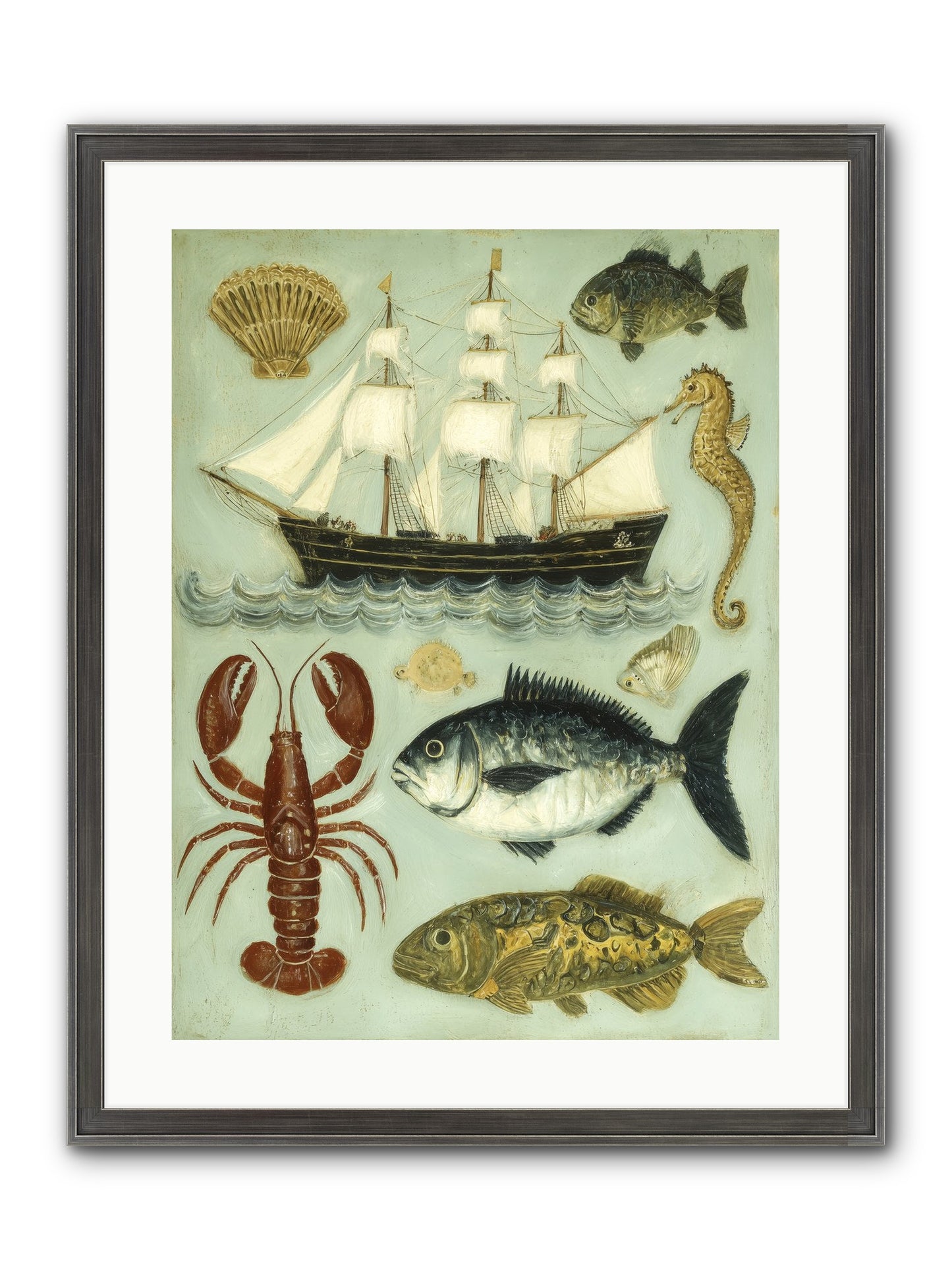 Coastal Chronicles Framed Print - Slimwoods Black/Silver 18x24