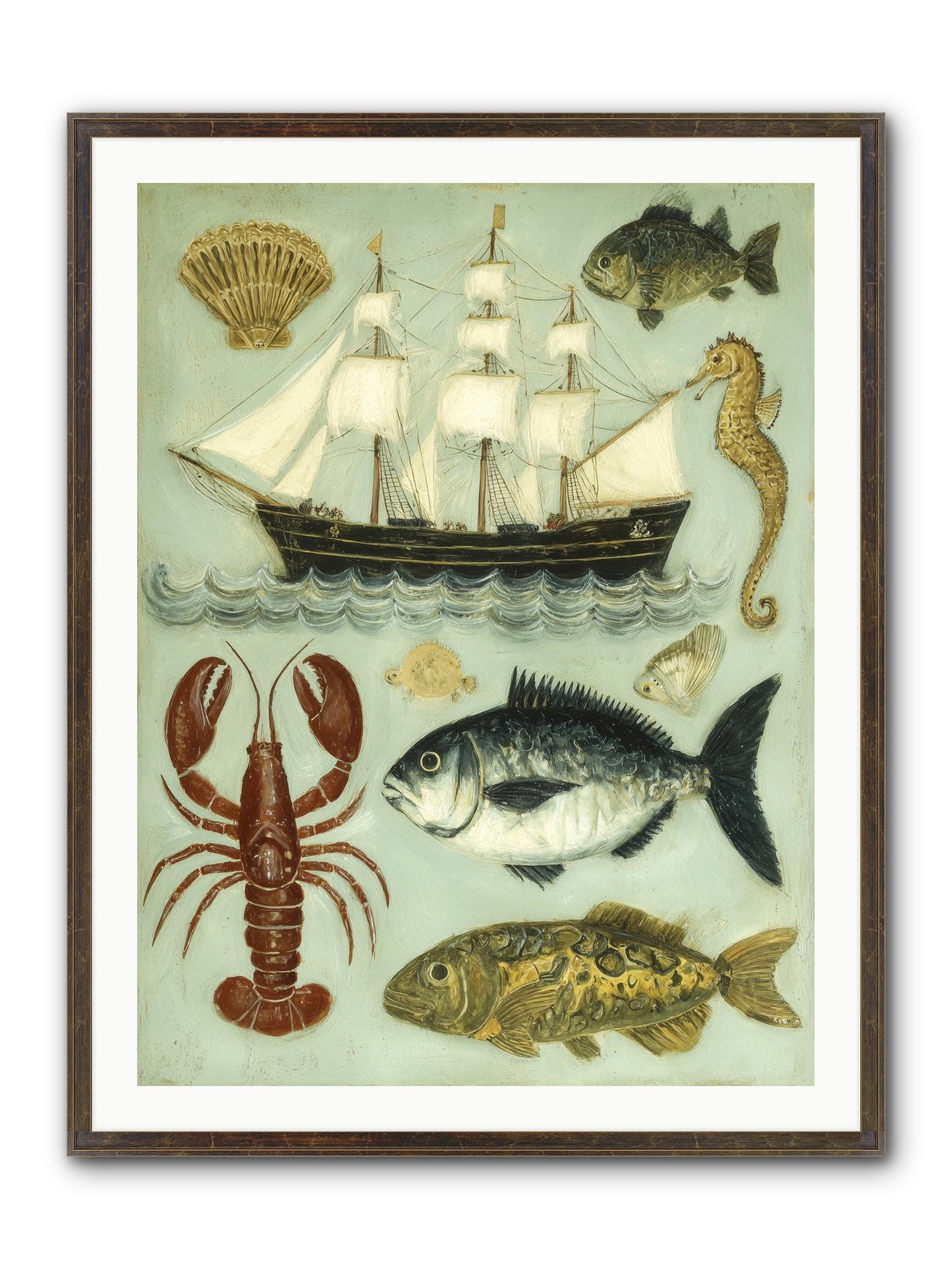 Coastal Chronicles Framed Print - Slimwoods Black/Gold 30x40