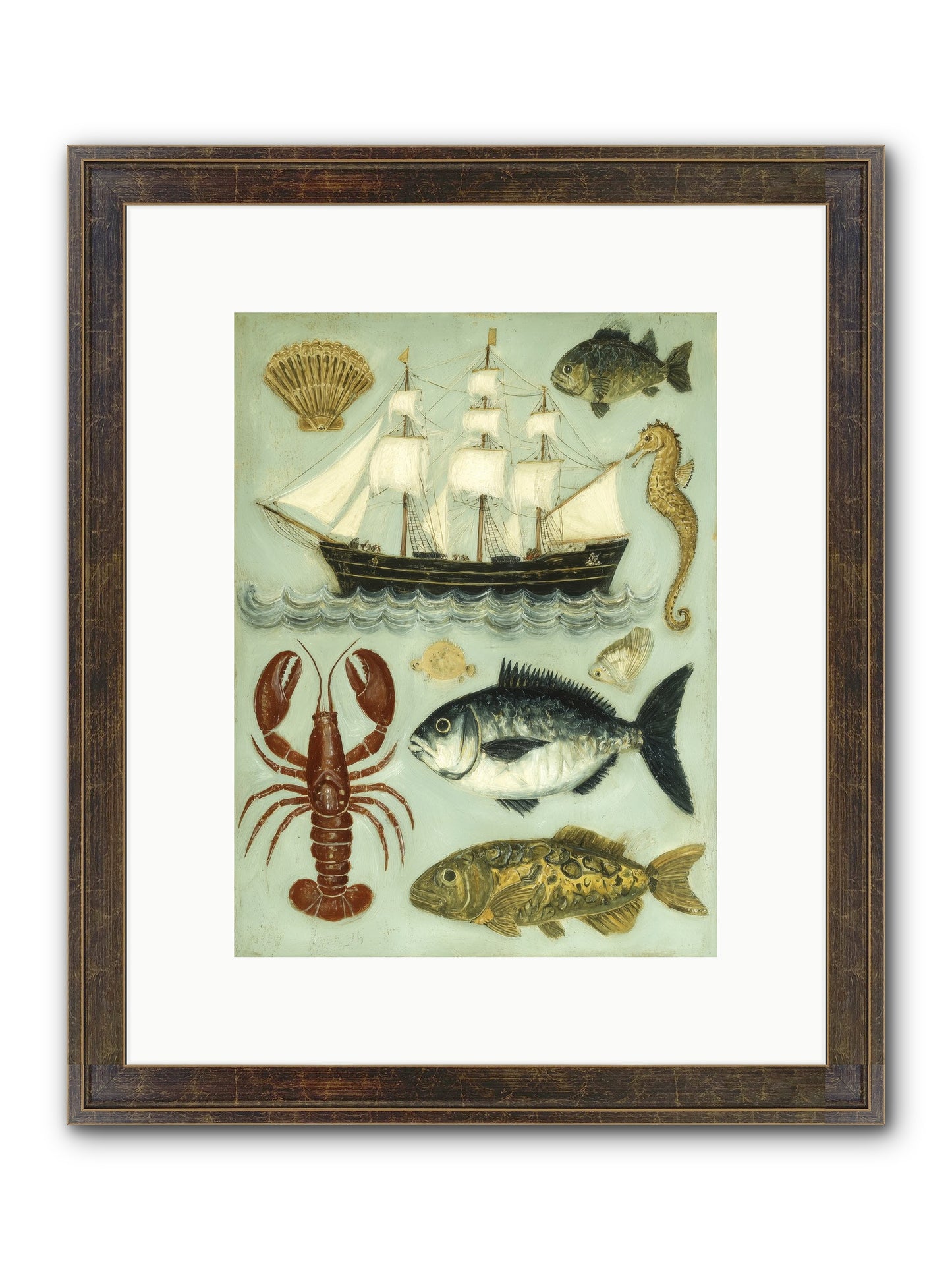 Coastal Chronicles Framed Print - Slimwoods Black/Gold 9x12