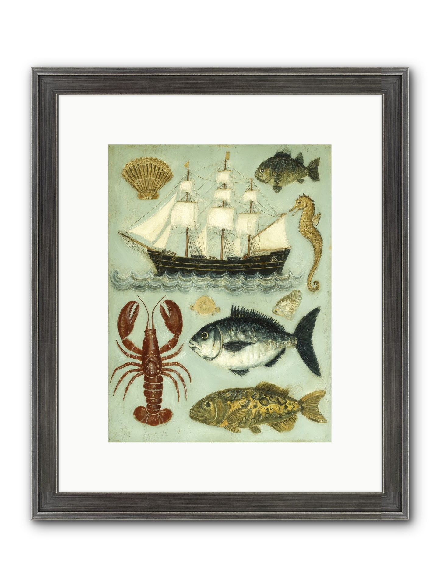 Coastal Chronicles Framed Print - Slimwoods Black/Silver 9x12