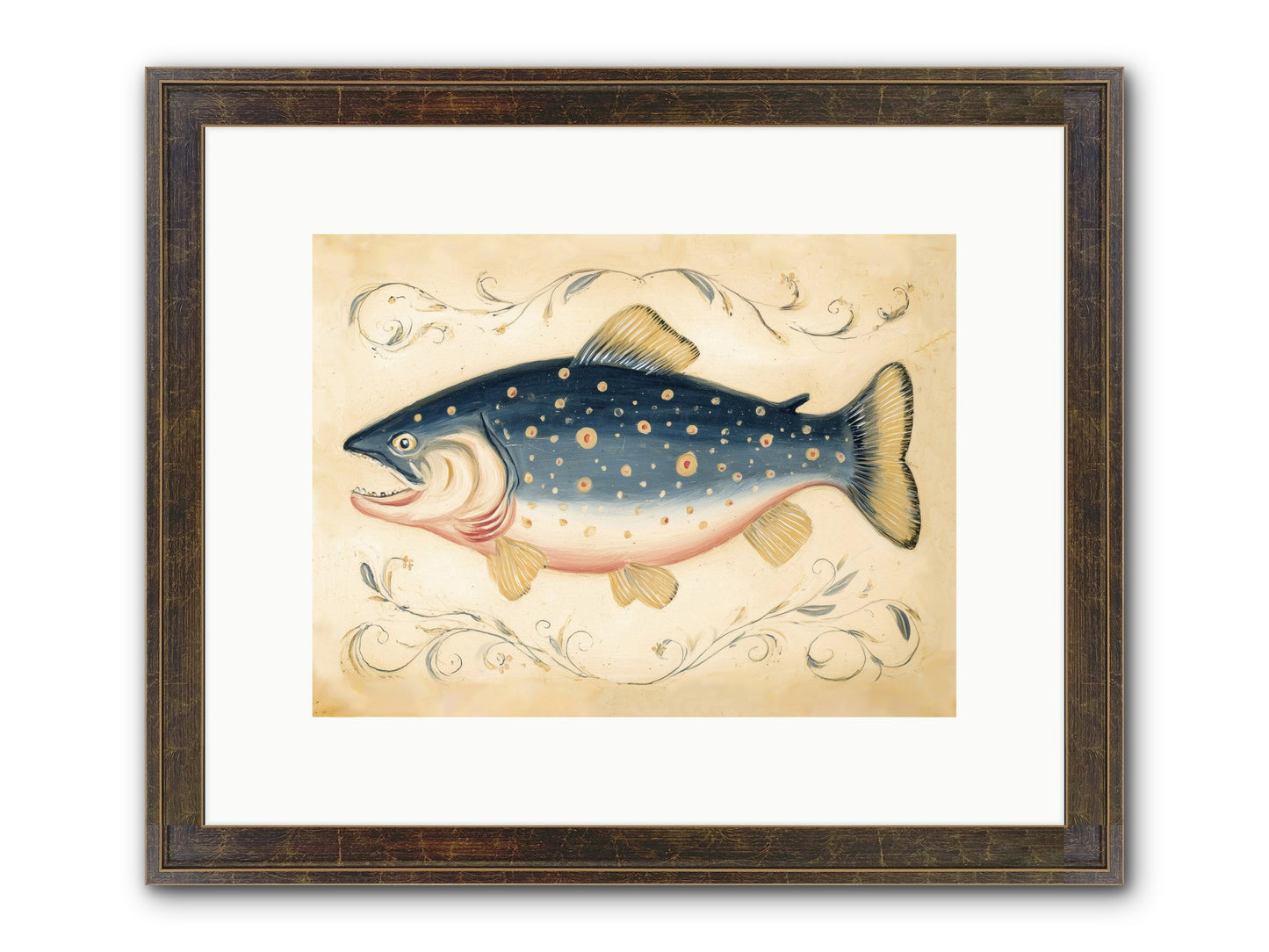 Coastal Drifter Framed Print - Slimwoods Black/Gold 12x9