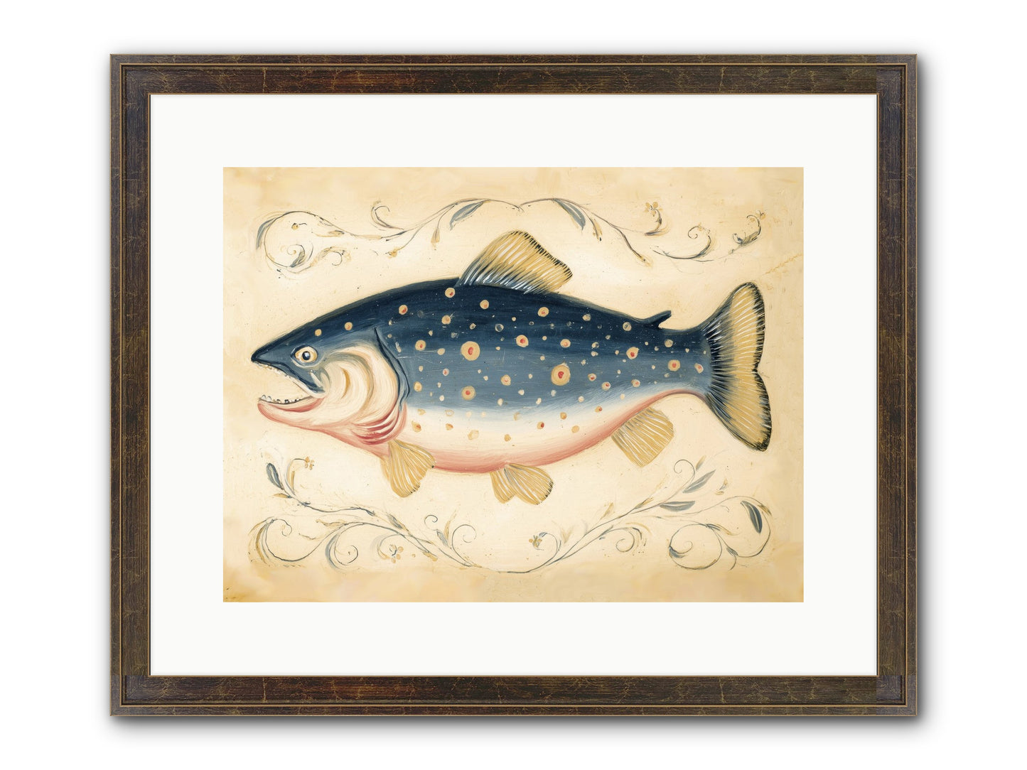 Coastal Drifter Framed Print - Slimwoods Black/Gold 16x12