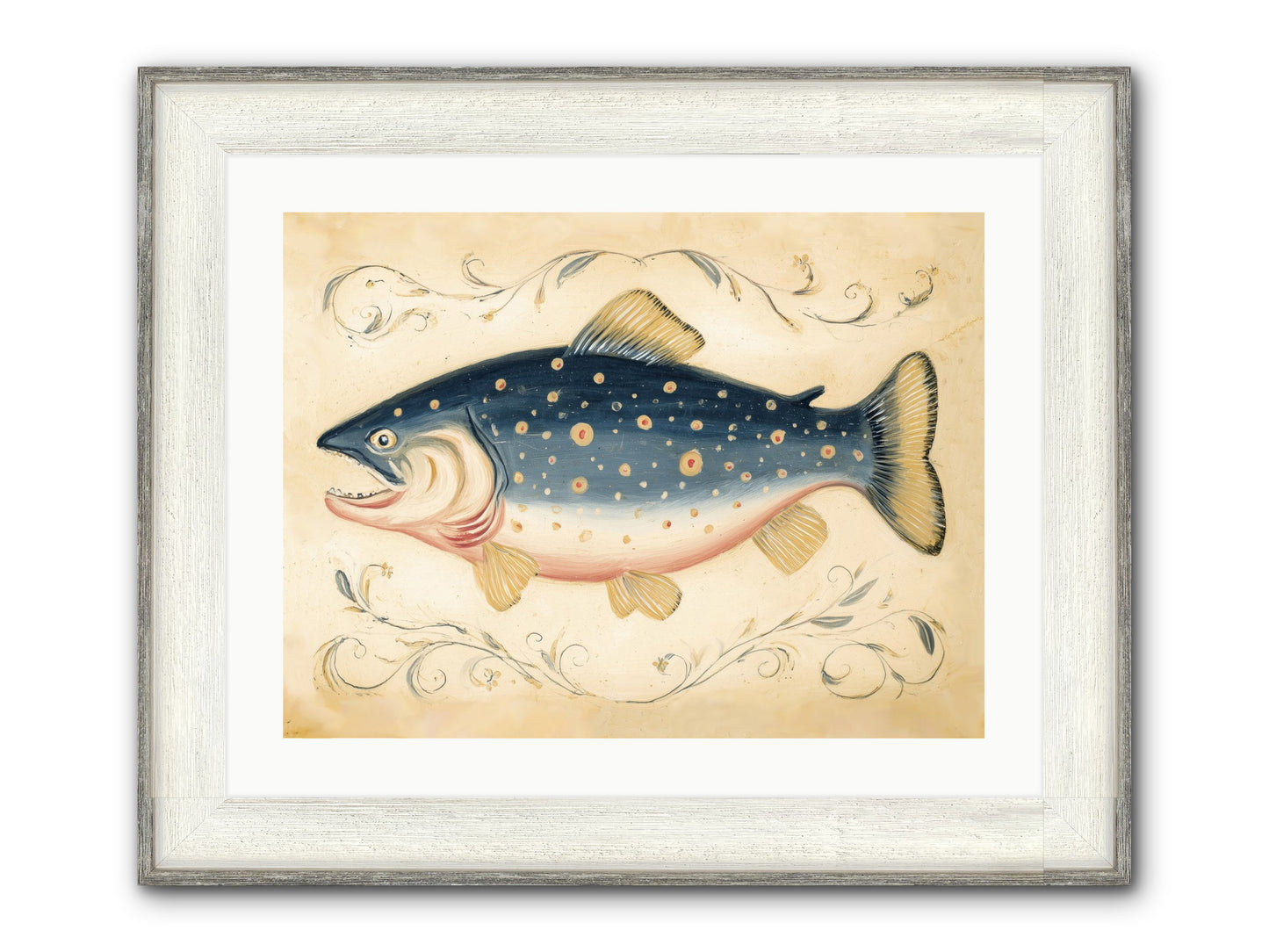 Coastal Drifter Framed Print - Driftwood White 24x18