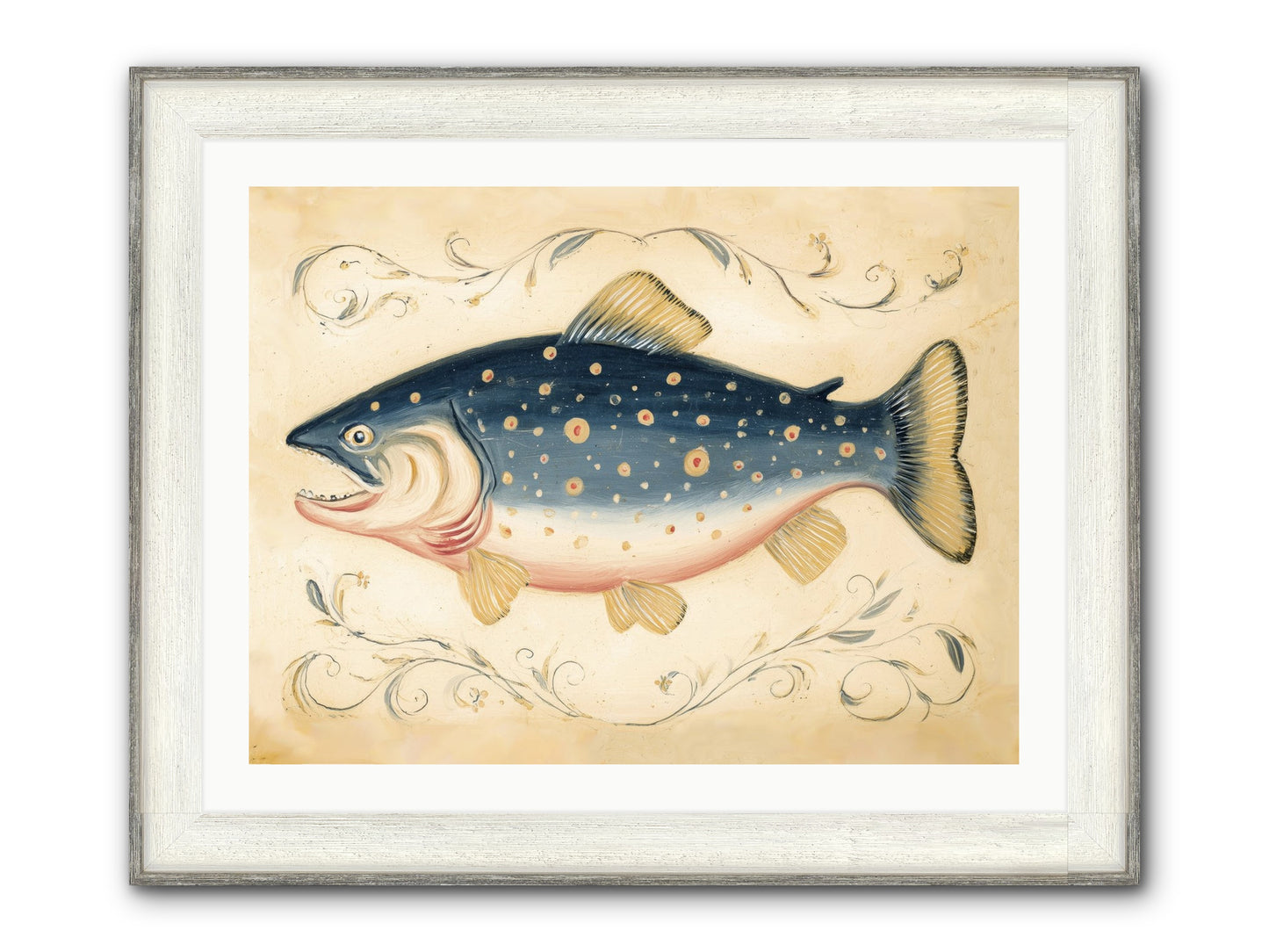 Coastal Drifter Framed Print - Driftwood White 32x24