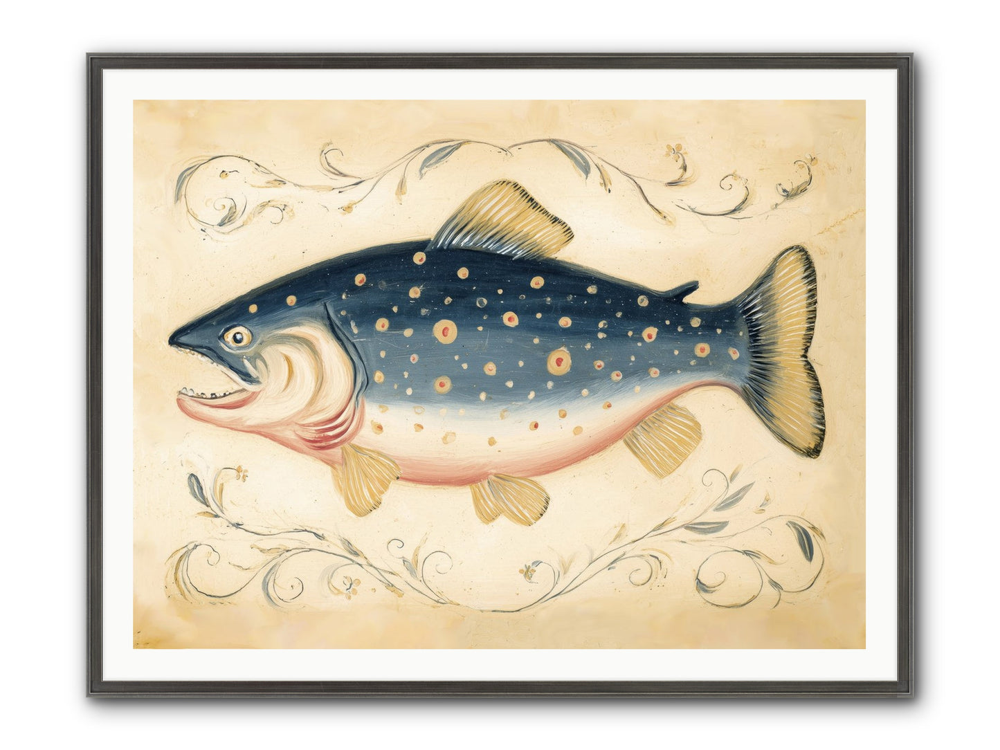 Coastal Drifter Framed Print - Slimwoods Black/Silver 48x36