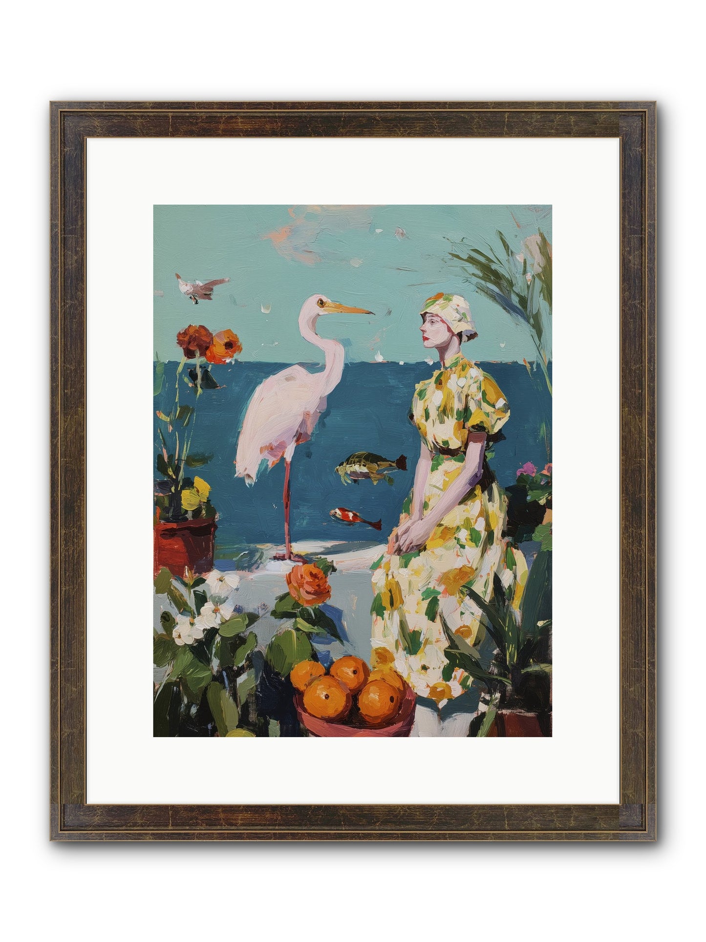 Coastal Etiquette Framed Print - Slimwoods Black/Gold 12x16