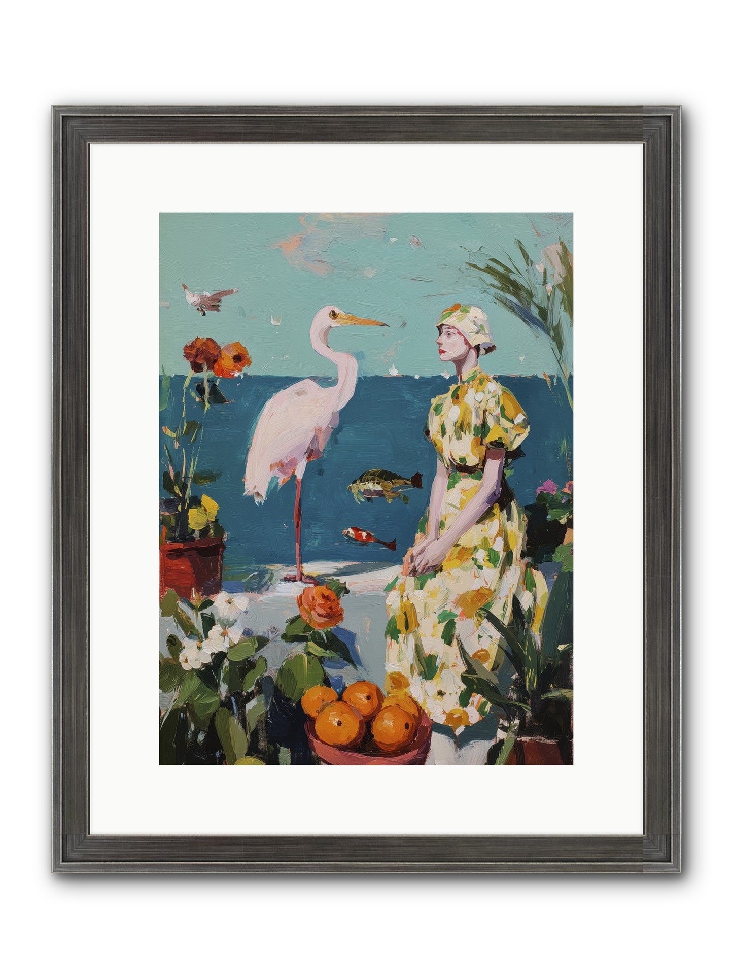 Coastal Etiquette Framed Print - Slimwoods Black/Silver 12x16