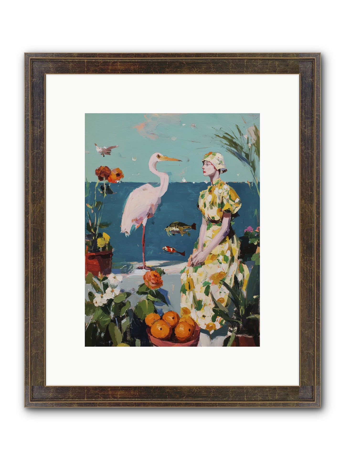 Coastal Etiquette Framed Print - Slimwoods Black/Gold 9x12