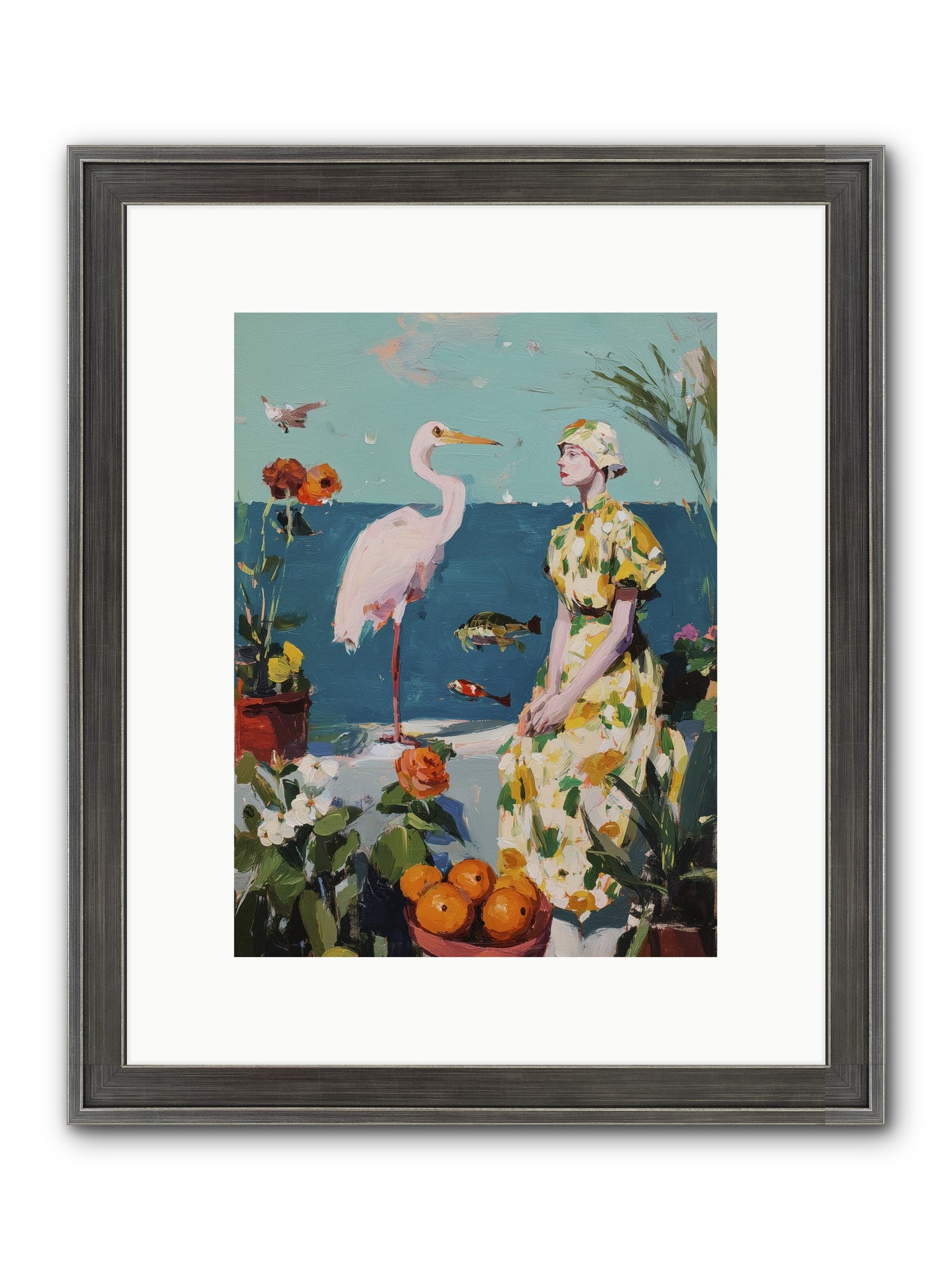 Coastal Etiquette Framed Print - Slimwoods Black/Silver 9x12