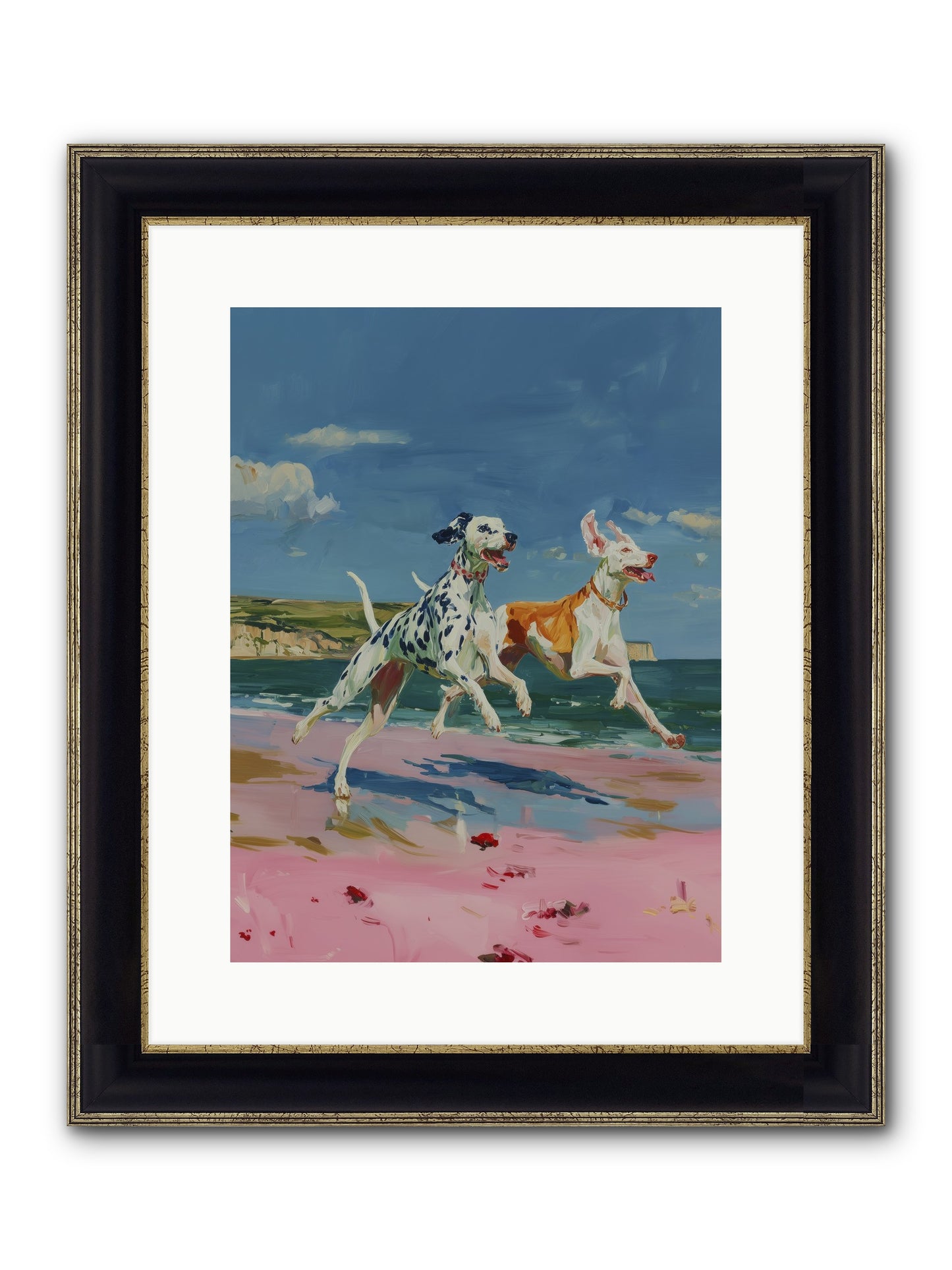 Coastal Outlaws Framed Print - Black & Gold 12x16
