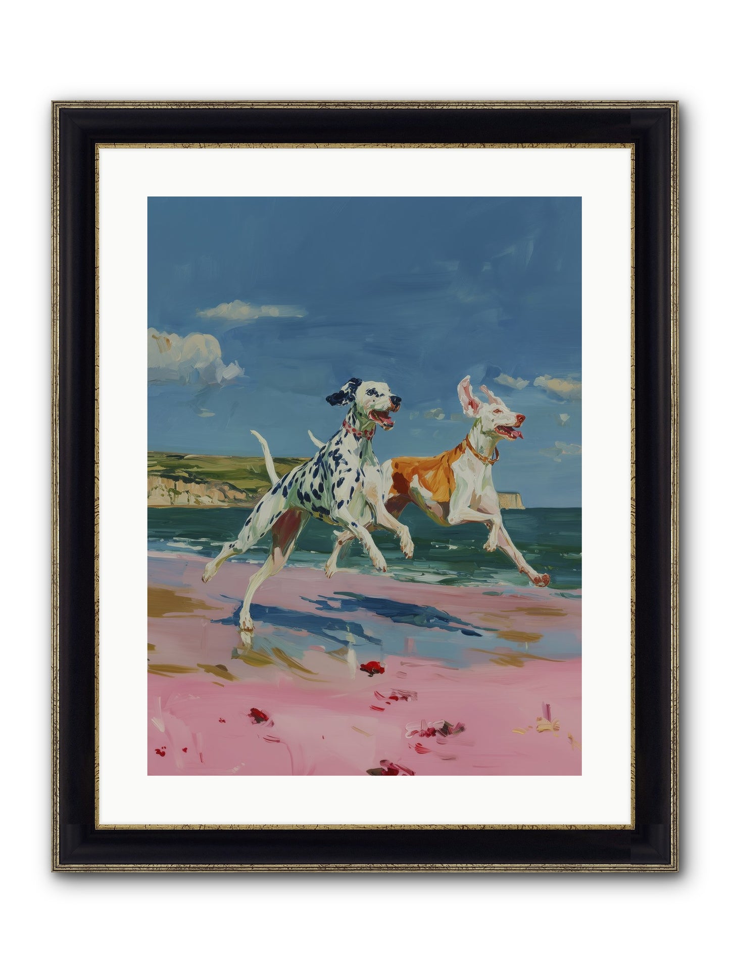 Coastal Outlaws Framed Print - Black & Gold 18x24