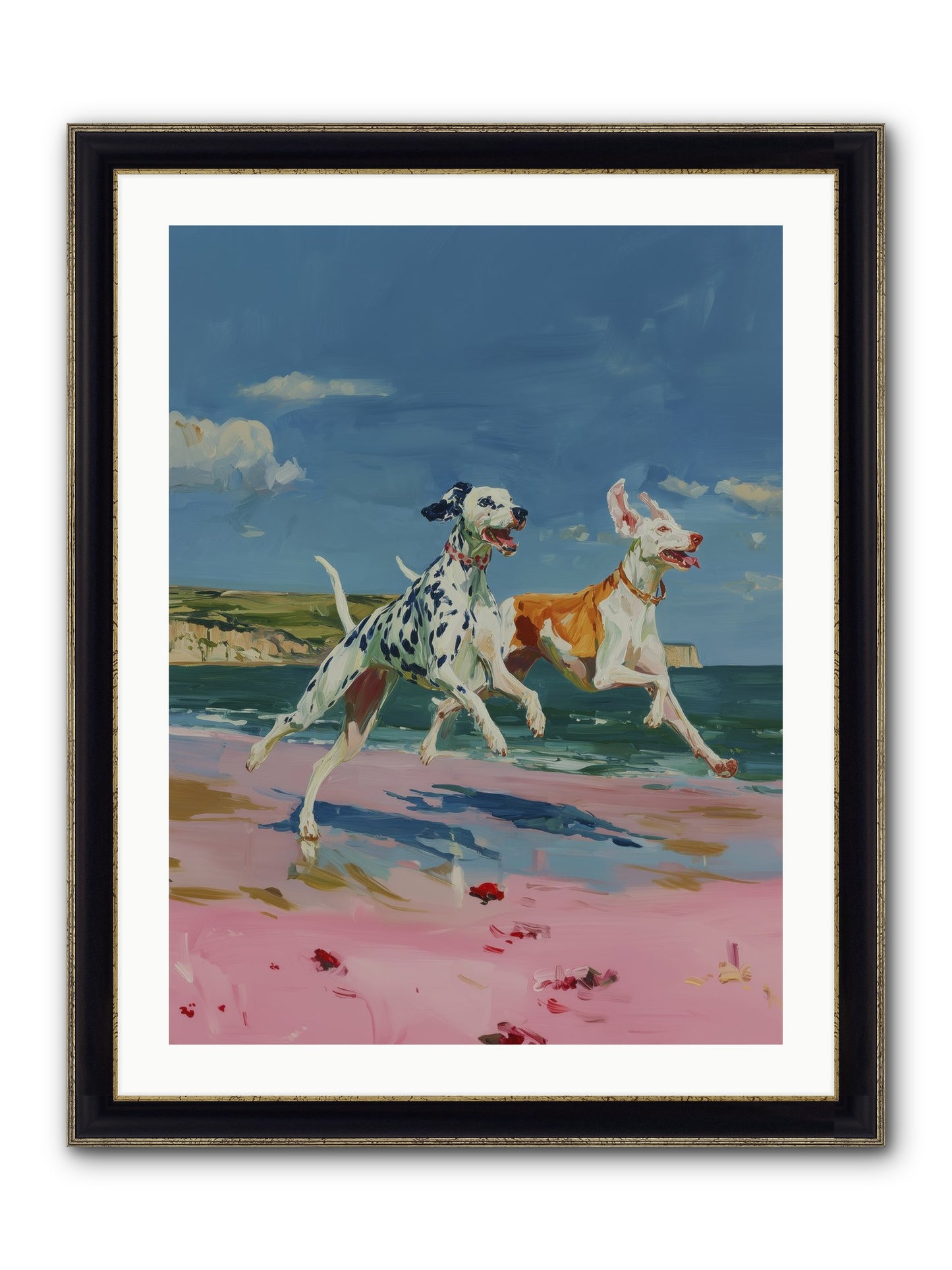 Coastal Outlaws Framed Print - Black & Gold 24x32