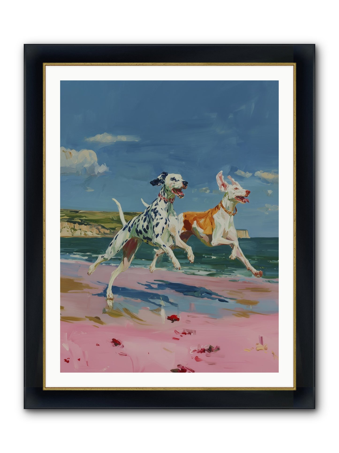 Coastal Outlaws Framed Print - Wide Black w/Gold 30x40