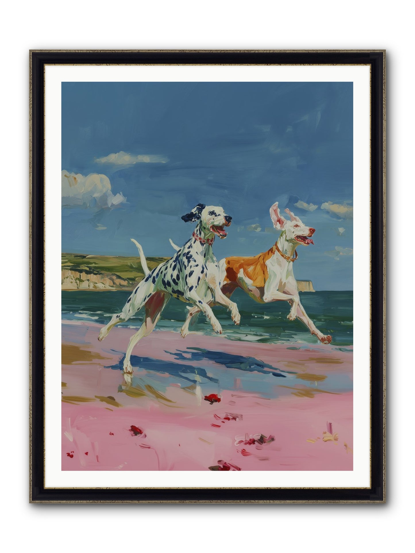 Coastal Outlaws Framed Print - Black & Gold 36x48