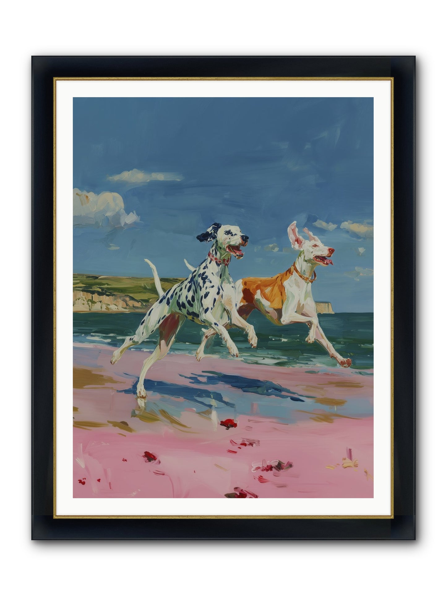 Coastal Outlaws Framed Print - Wide Black w/Gold 36x48
