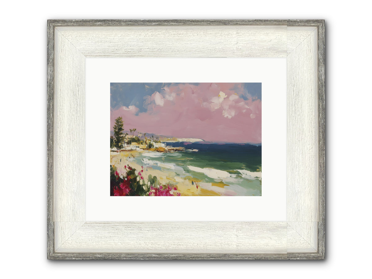 Coastal Wandering Framed Print - Driftwood White 12x9