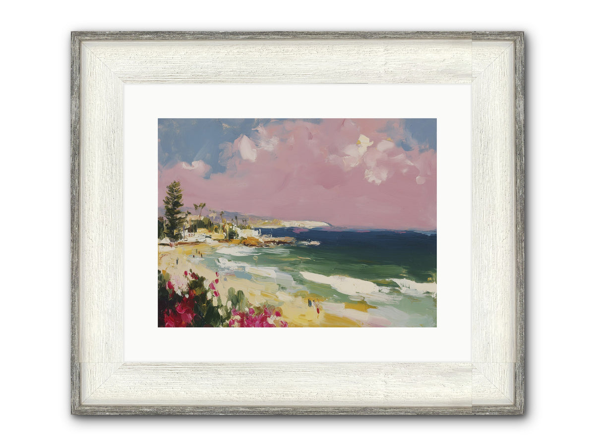 Coastal Wandering Framed Print - Driftwood White 16x12