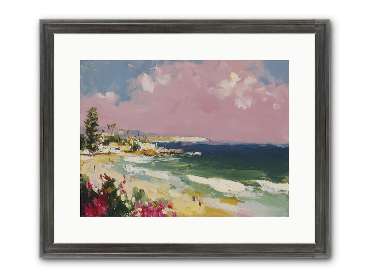 Coastal Wandering Framed Print - Slimwoods Black/Silver 16x12