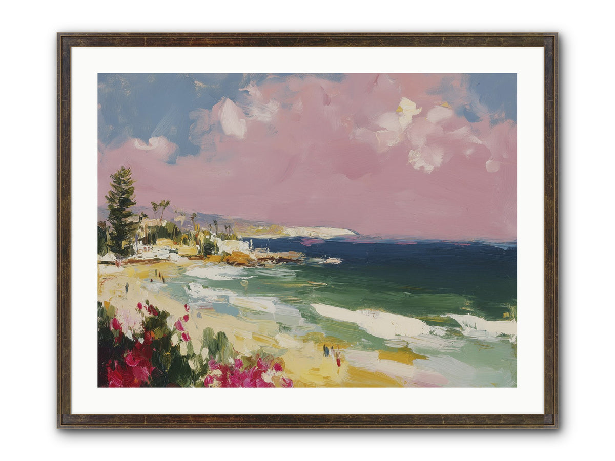 Coastal Wandering Framed Print - Slimwoods Black/Gold 32x24