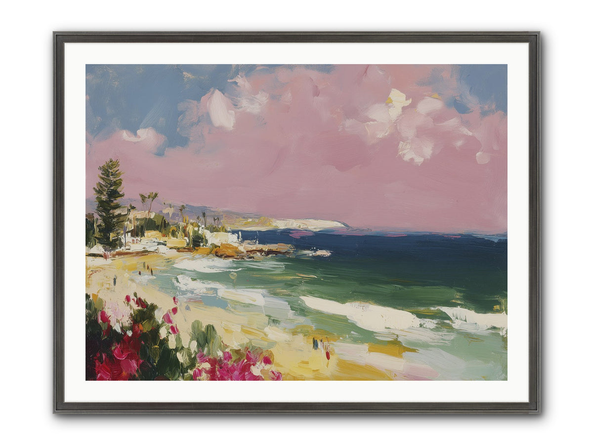 Coastal Wandering Framed Print - Slimwoods Black/Silver 40x30