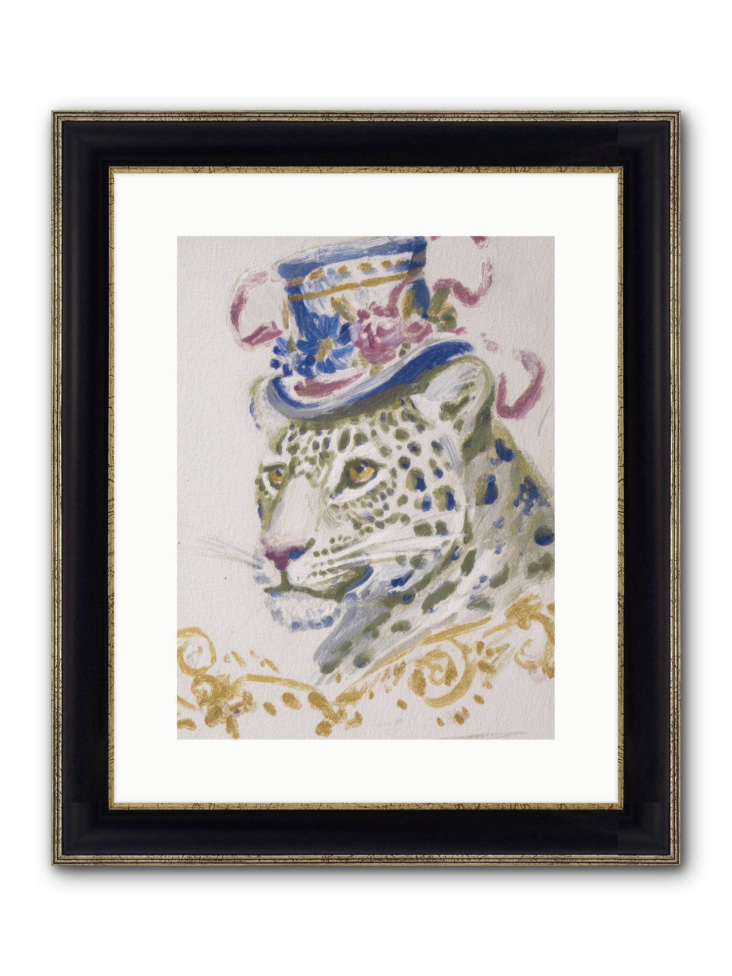 Cocktails At Velvet Oaks Framed Print - Black & Gold 12x16