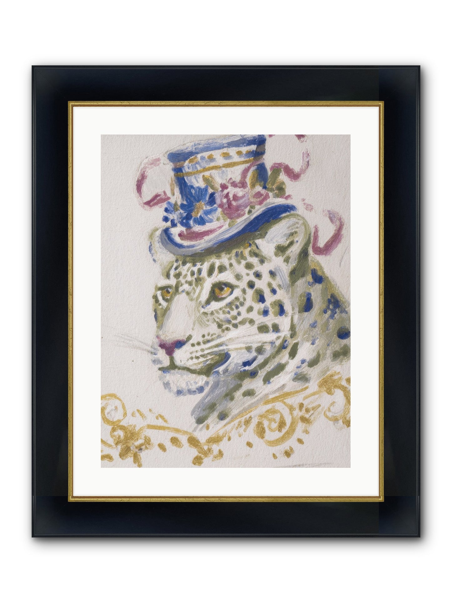 Cocktails At Velvet Oaks Framed Print - Wide Black w/Gold 18x24