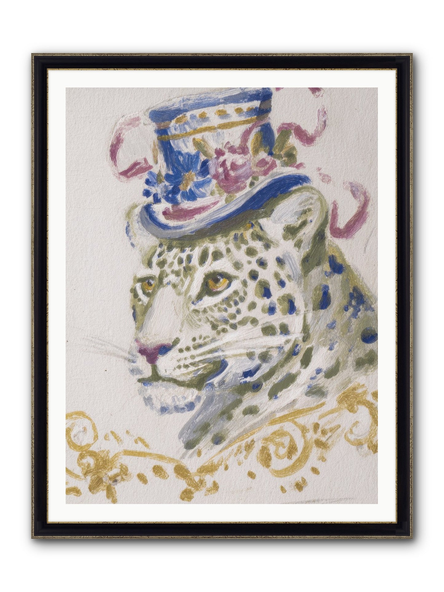 Cocktails At Velvet Oaks Framed Print - Black & Gold 36x48