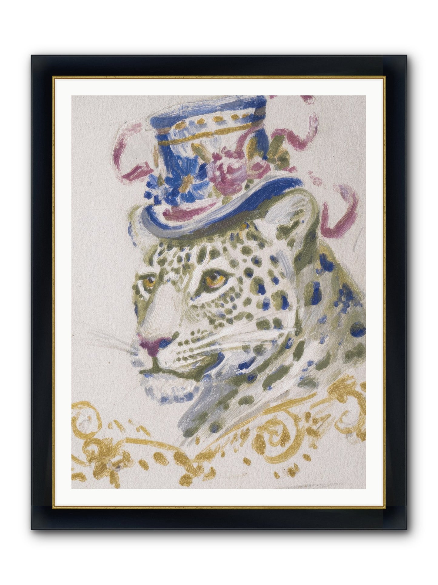 Cocktails At Velvet Oaks Framed Print - Wide Black w/Gold 36x48