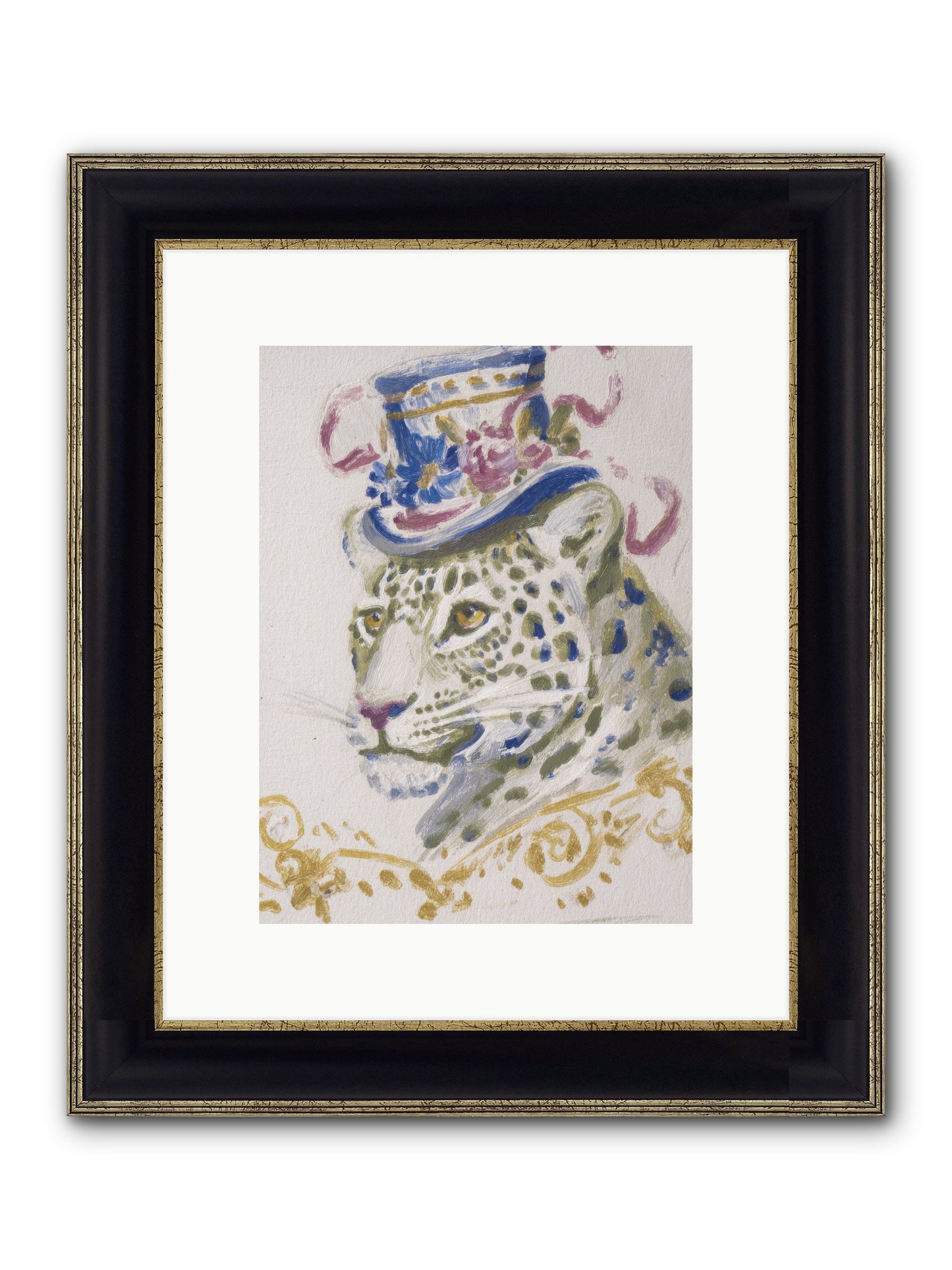 Cocktails At Velvet Oaks Framed Print - Black & Gold 9x12