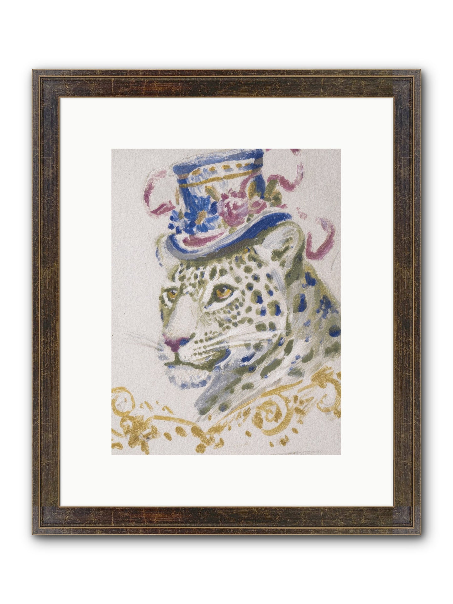 Cocktails At Velvet Oaks Framed Print - Slimwoods Black/Gold 9x12