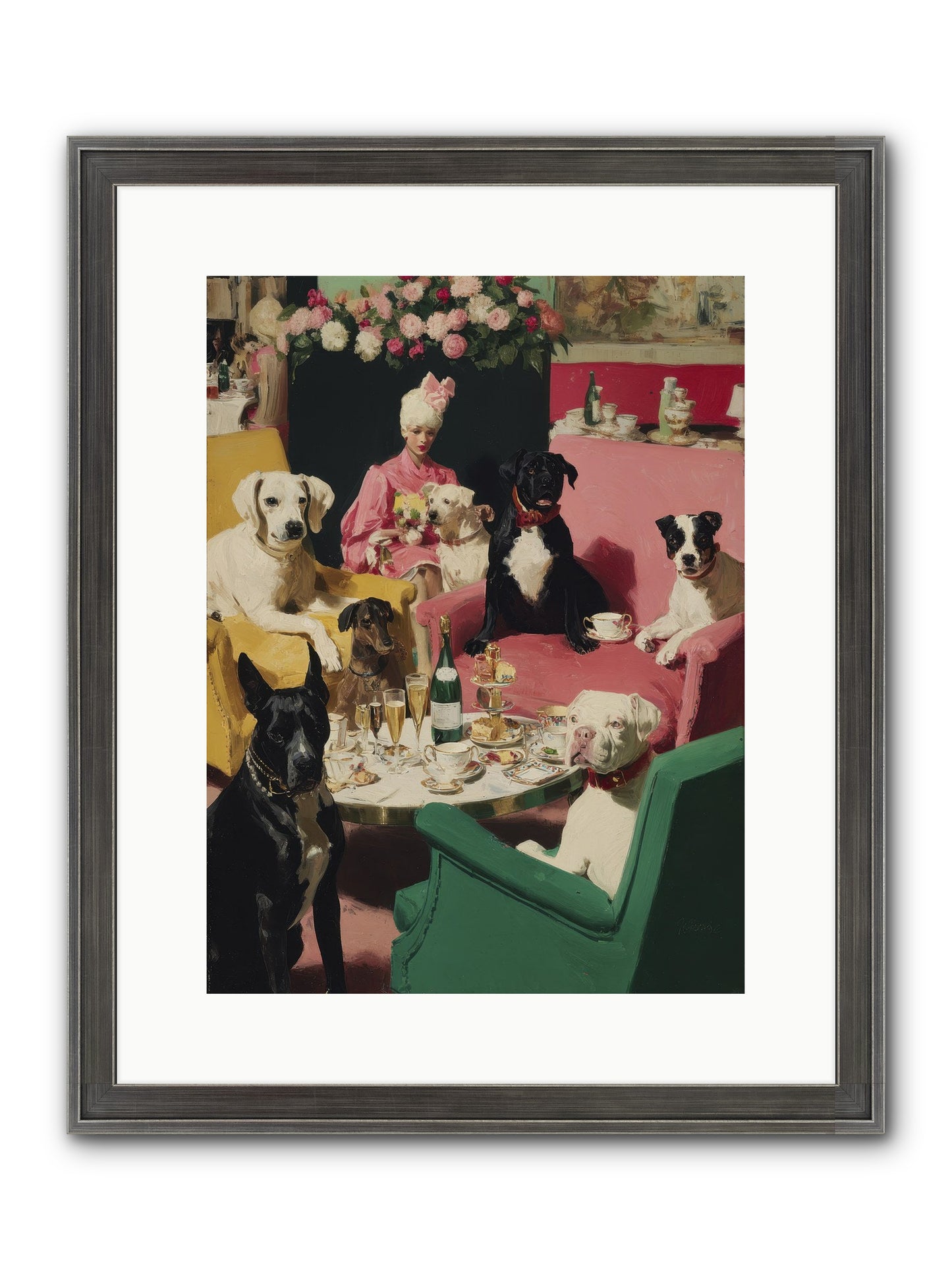 Cocktails & Compliments At Number Nine Framed Print - Slimwoods Black/Silver 12x16