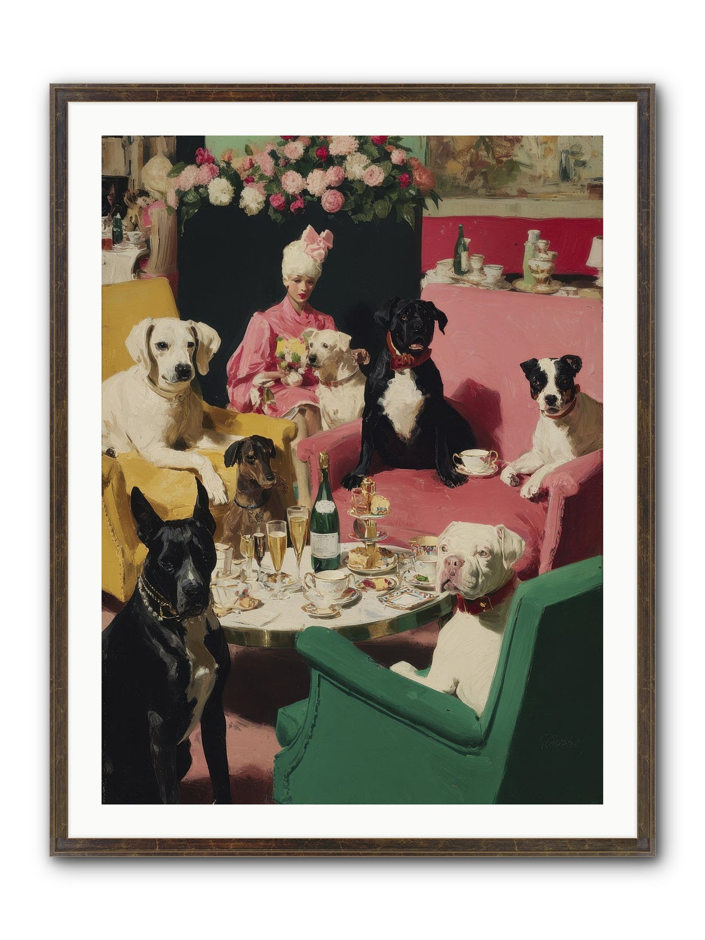 Cocktails & Compliments At Number Nine Framed Print - Slimwoods Black/Gold 30x40