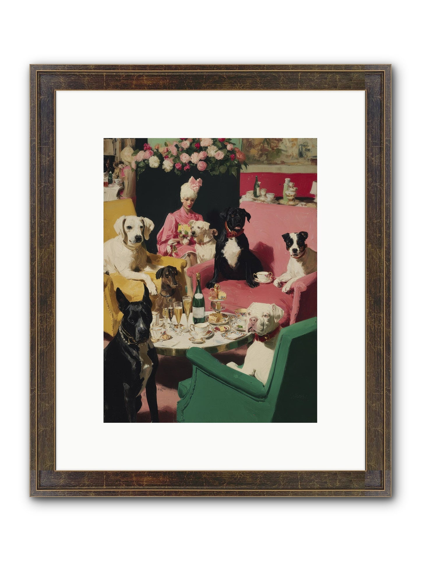 Cocktails & Compliments At Number Nine Framed Print - Slimwoods Black/Gold 9x12
