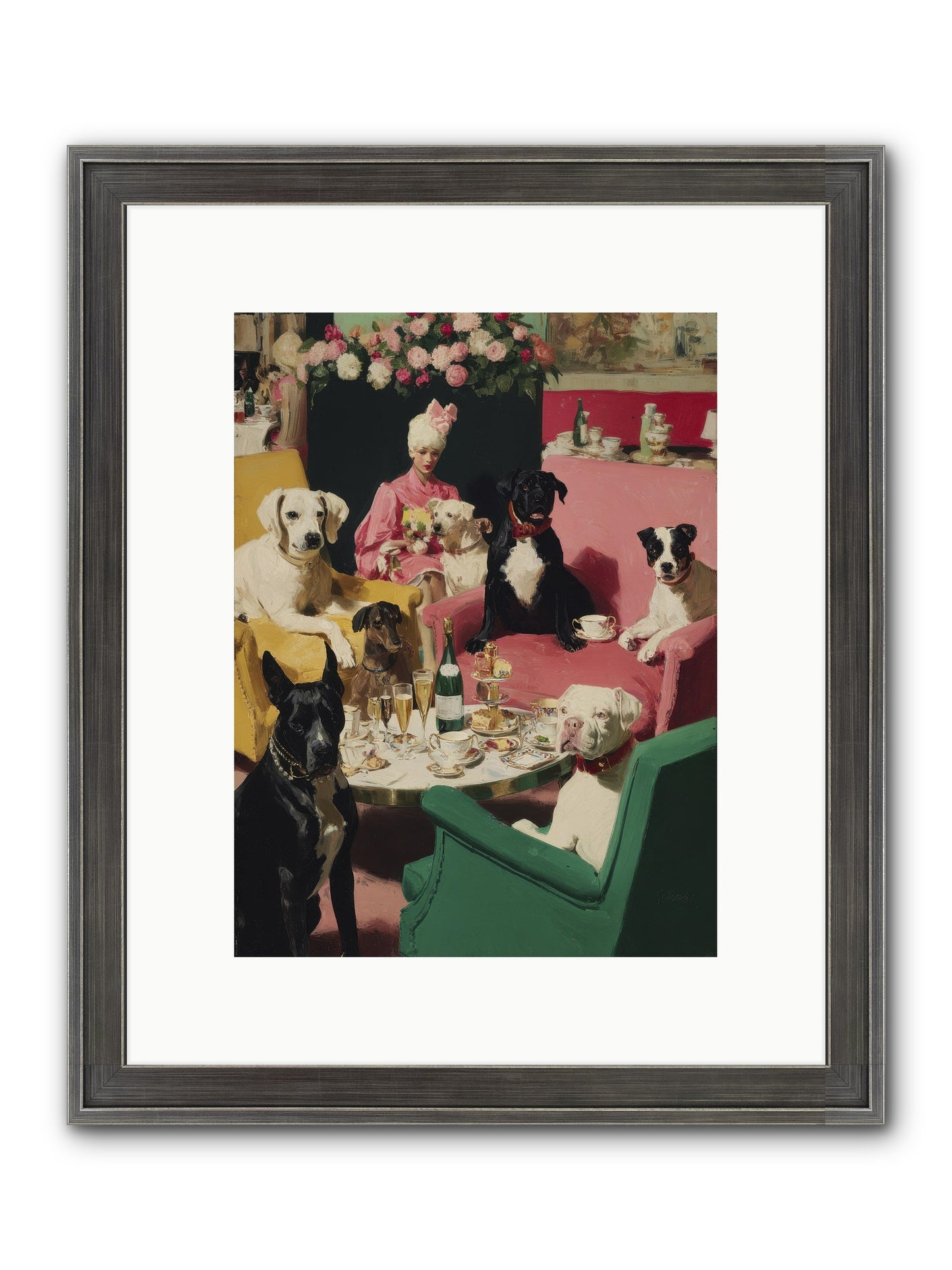 Cocktails & Compliments At Number Nine Framed Print - Slimwoods Black/Silver 9x12