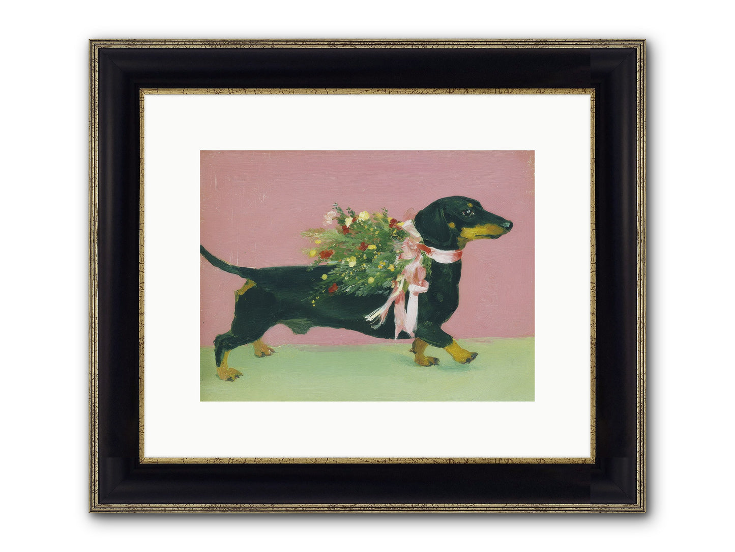 Cocoa Companion Framed Print - Black & Gold 12x9