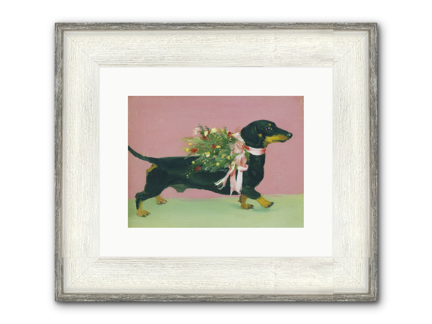 Cocoa Companion Framed Print - Driftwood White 12x9