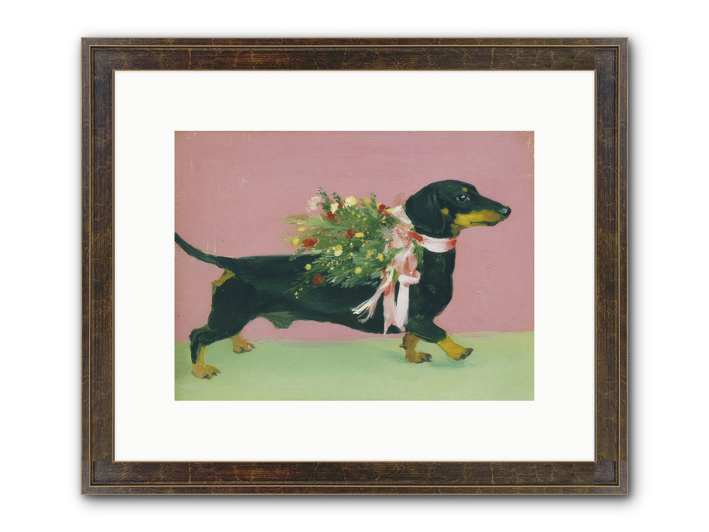Cocoa Companion Framed Print - Slimwoods Black/Gold 12x9