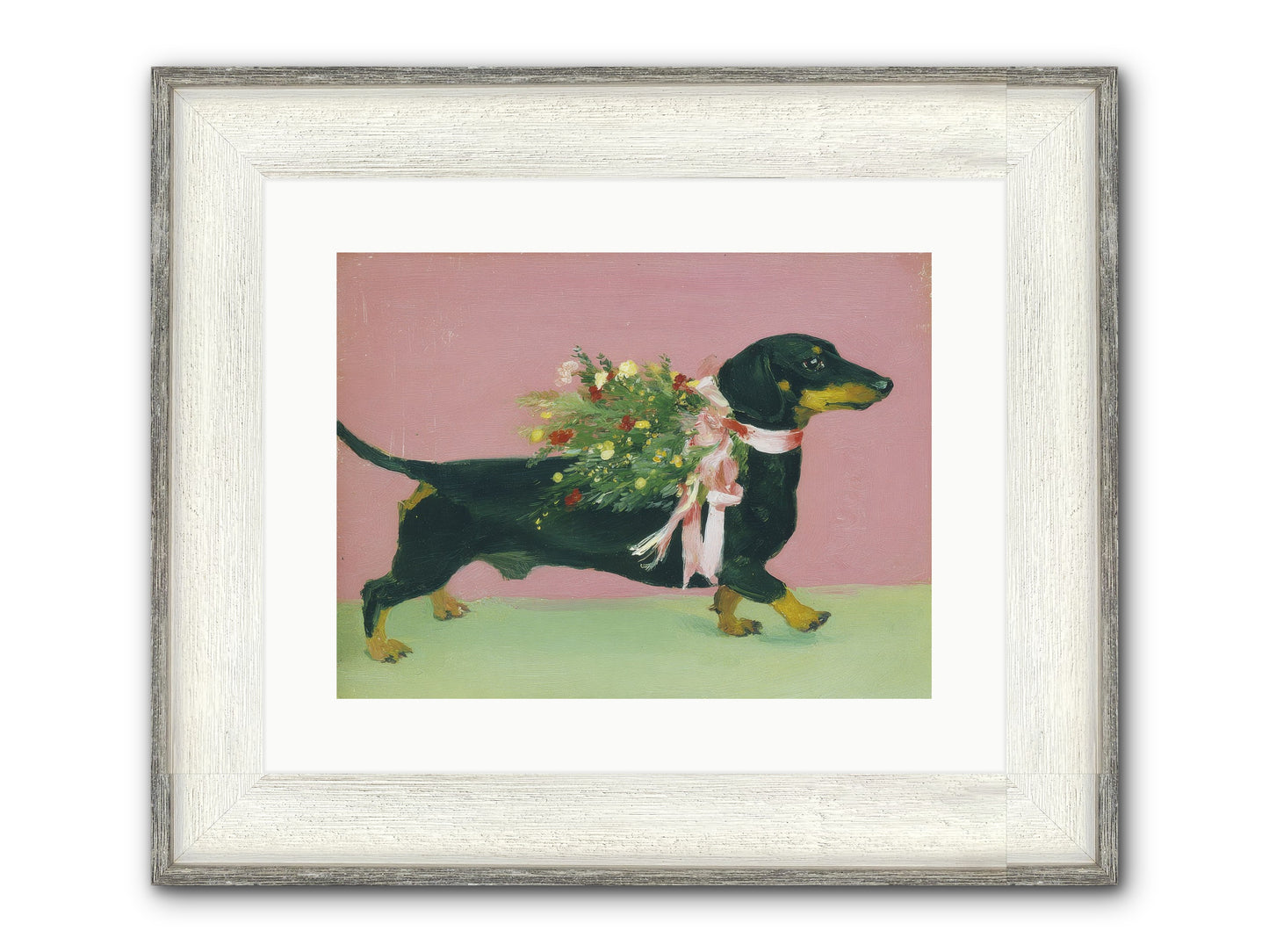Cocoa Companion Framed Print - Driftwood White 16x12