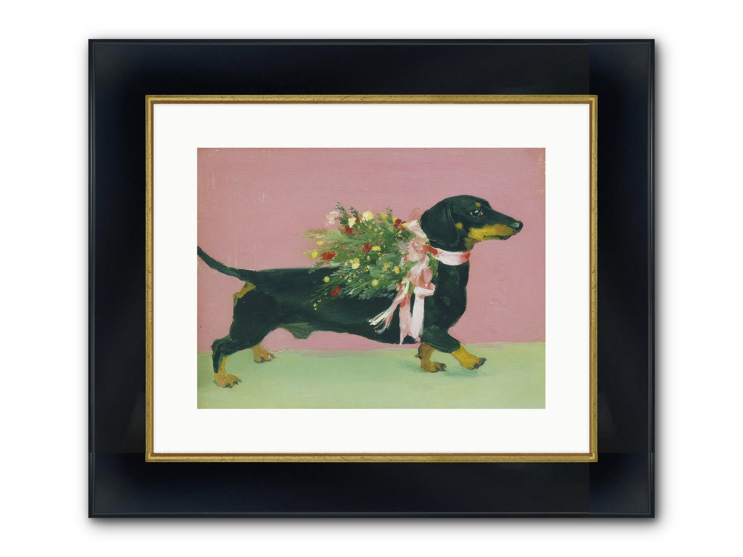 Cocoa Companion Framed Print - Wide Black w/Gold 16x12